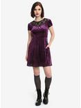 The Nightmare Before Christmas Purple Web Burnout Dress, BLACK, alternate