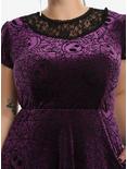 The Nightmare Before Christmas Purple Web Burnout Dress Plus Size, BLACK, alternate