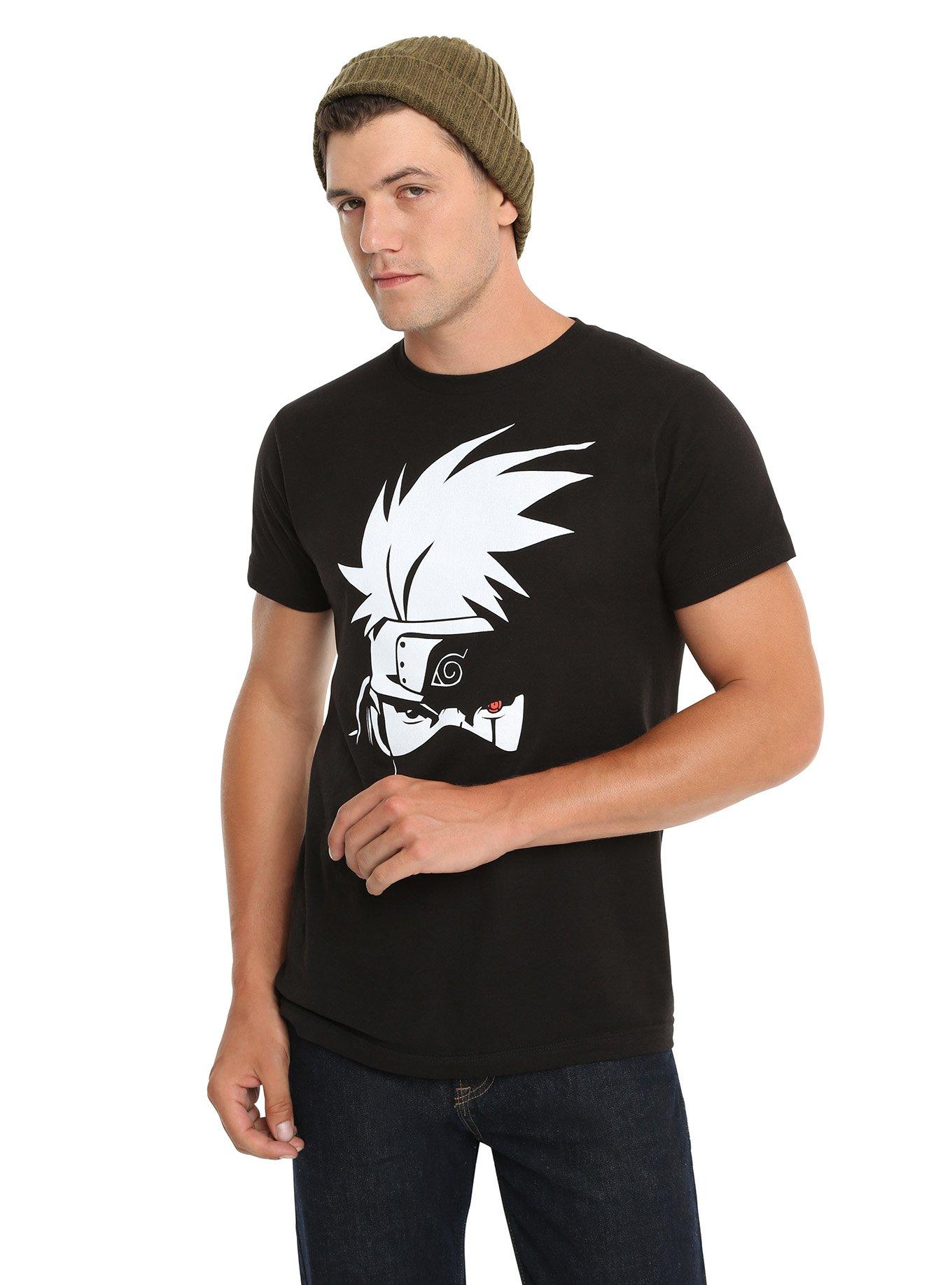  Naruto Shippuden Kakashi Tobi Split Face T-Shirt : Clothing,  Shoes & Jewelry