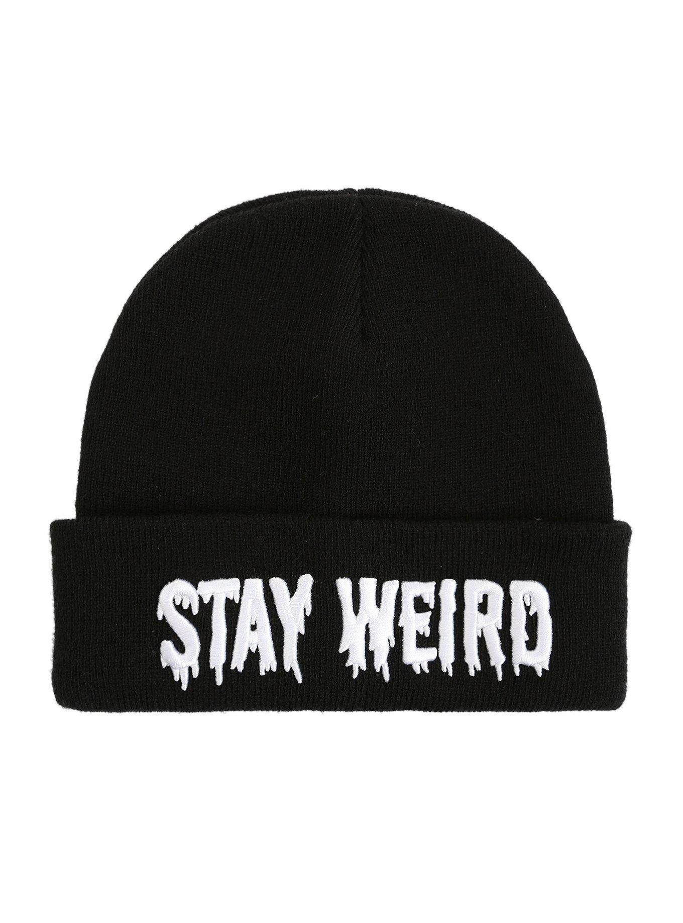 Stay Weird Drippy Watchman Beanie, , alternate