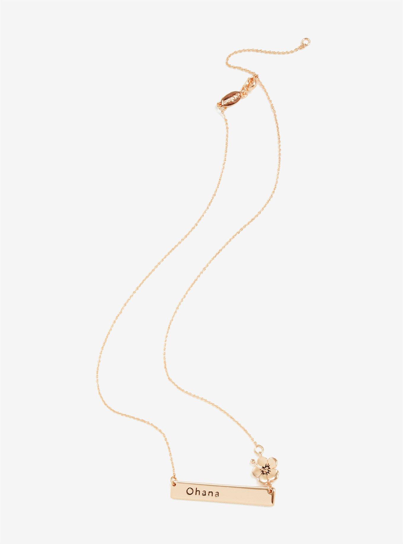 Disney Lilo & Stitch Ohana Bar Necklace - BoxLunch Exclusive, , alternate