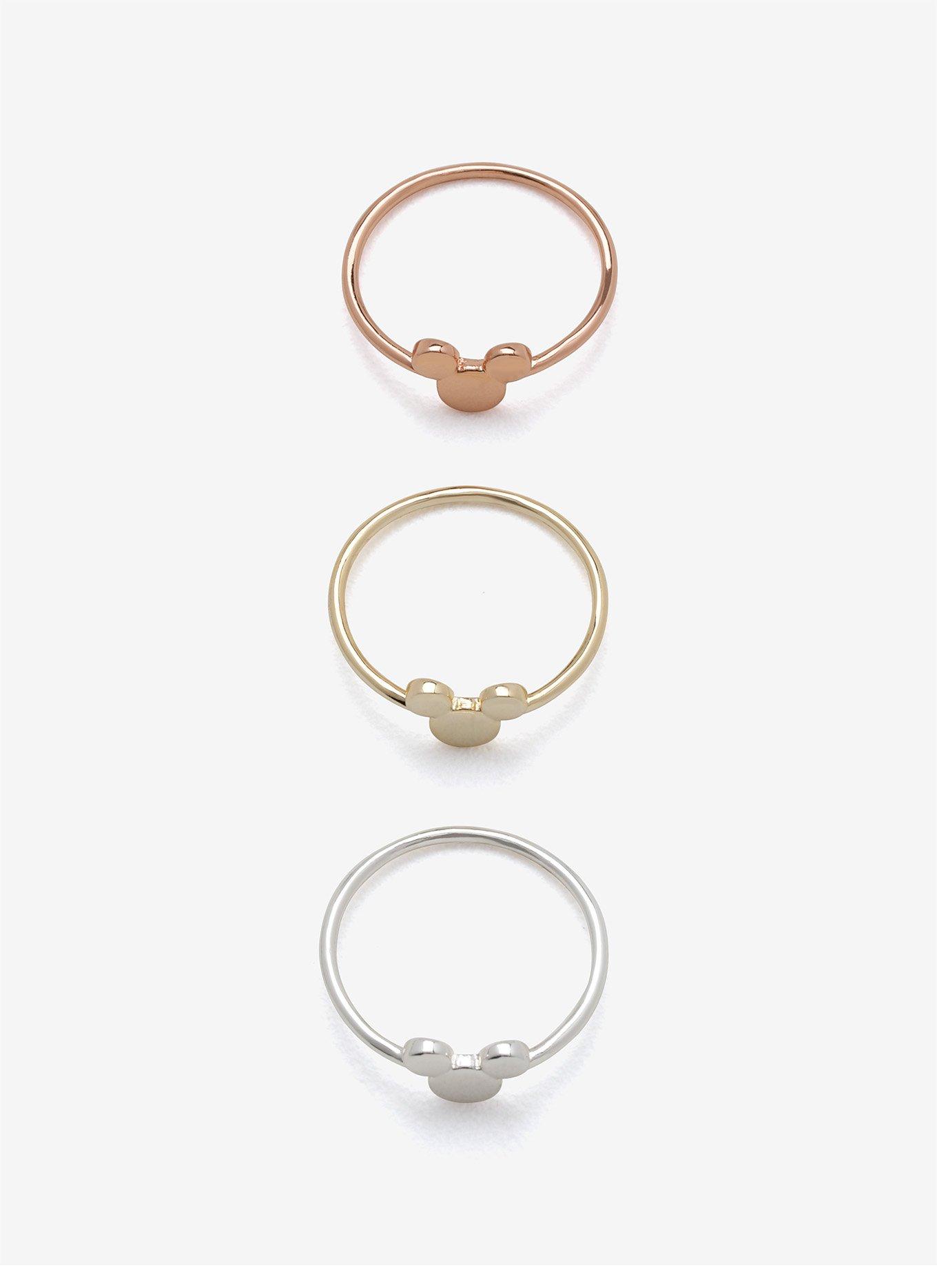 Disney Mickey Mouse Mixed Metal Ring Set, , alternate
