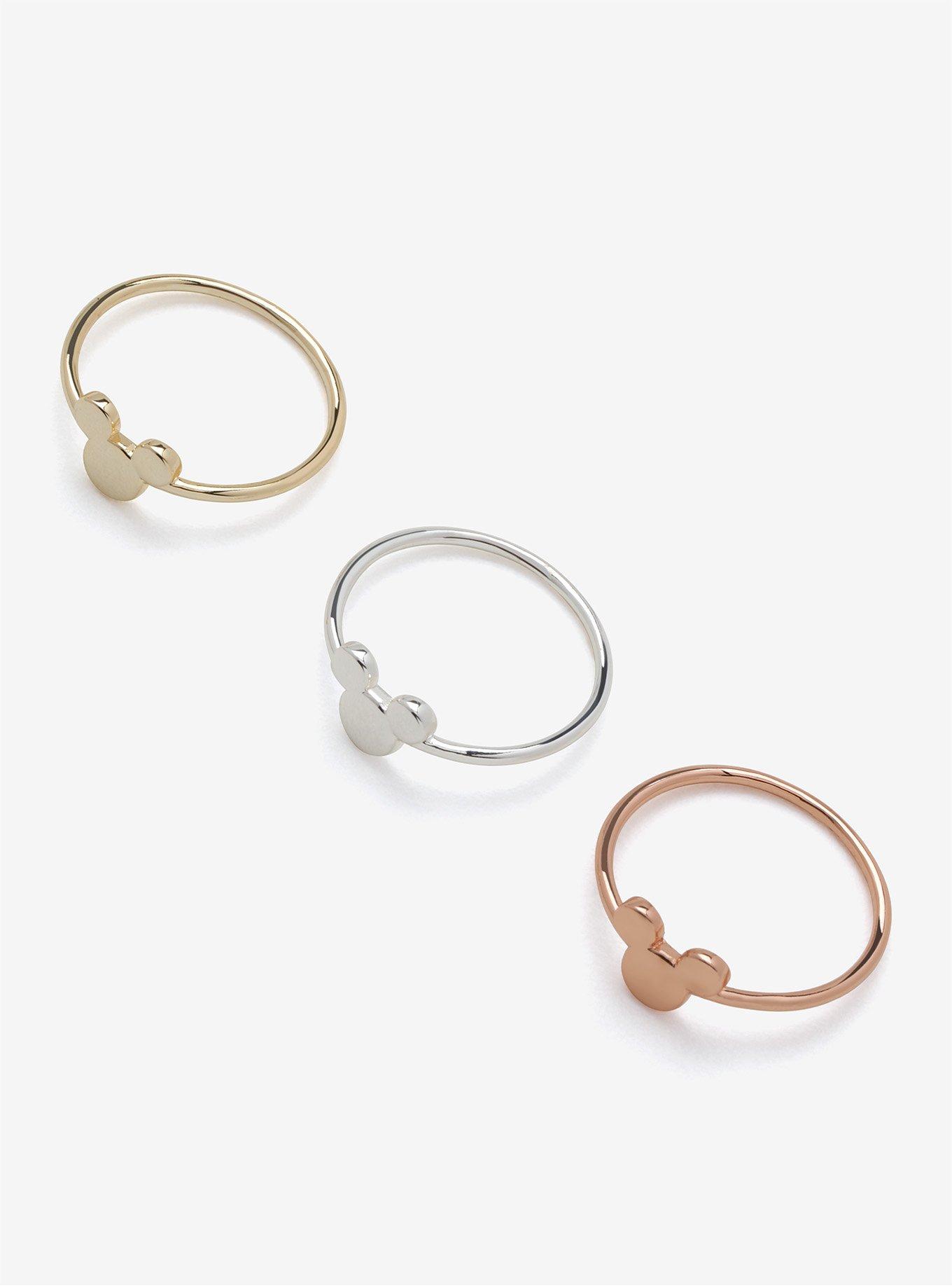 Disney Mickey Mouse Mixed Metal Ring Set, , alternate