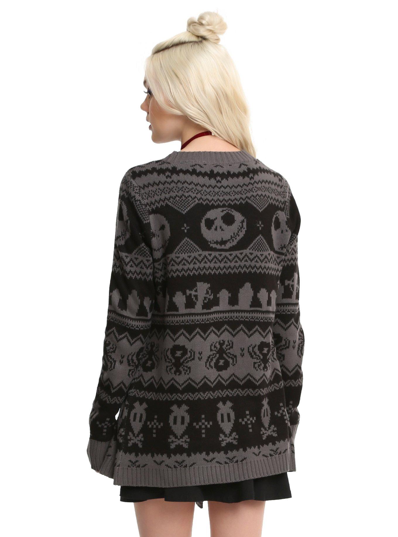 The Nightmare Before Christmas Fair Isle Girls Cardigan, , alternate