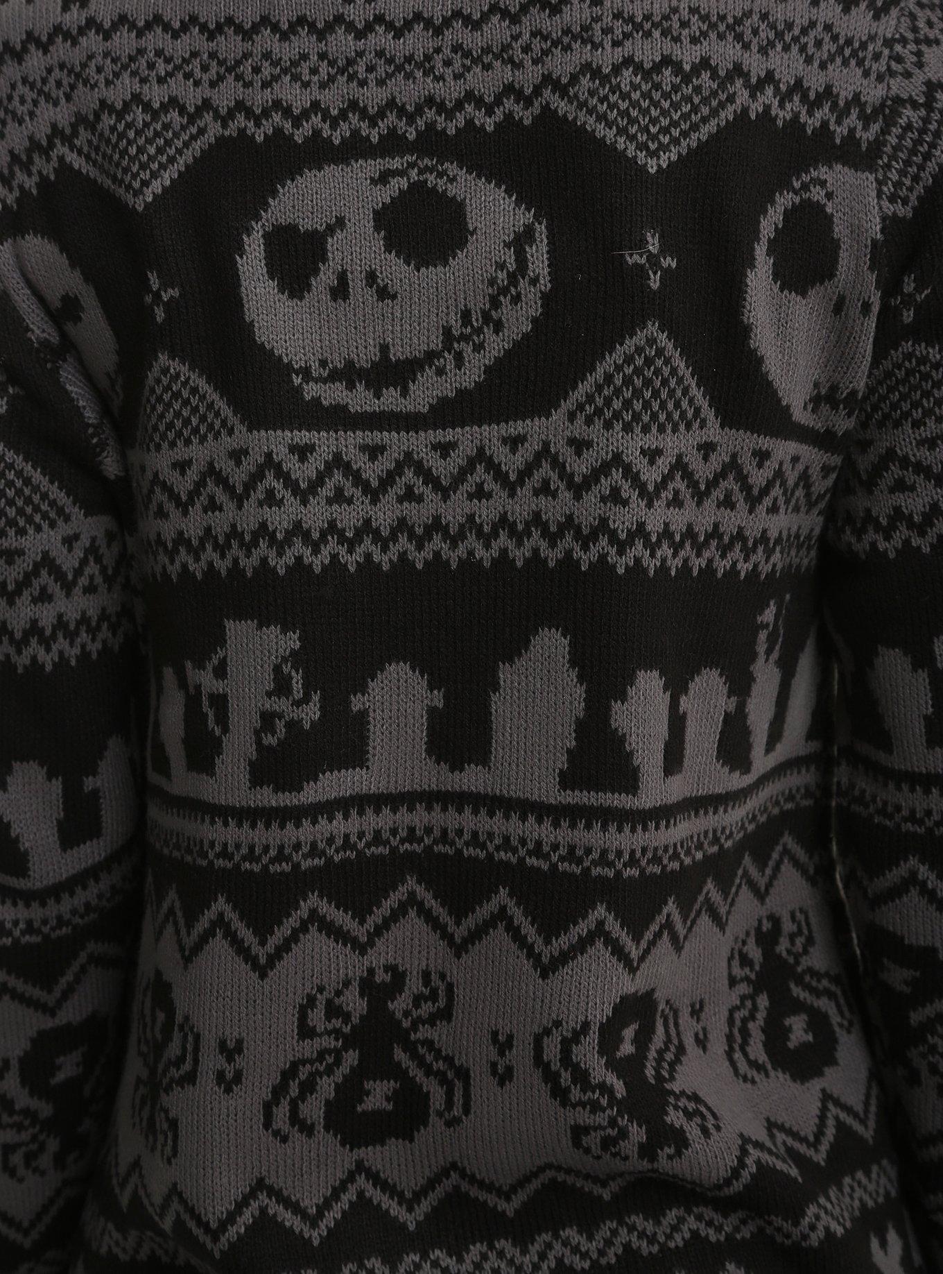 The Nightmare Before Christmas Fair Isle Girls Cardigan, , alternate