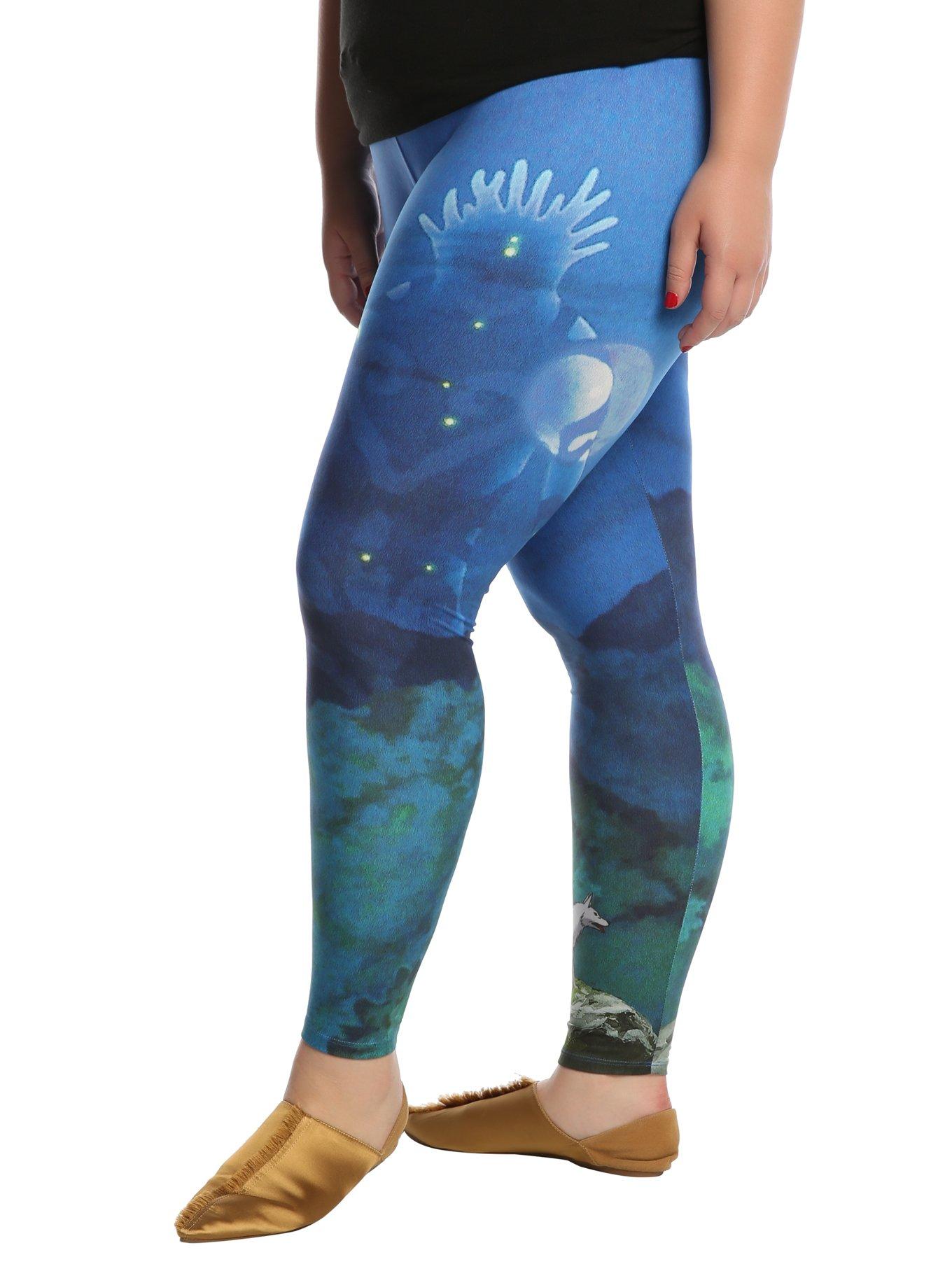 Her Universe Studio Ghibli Princess Mononoke Forest Spirit Leggings Plus Size, , alternate