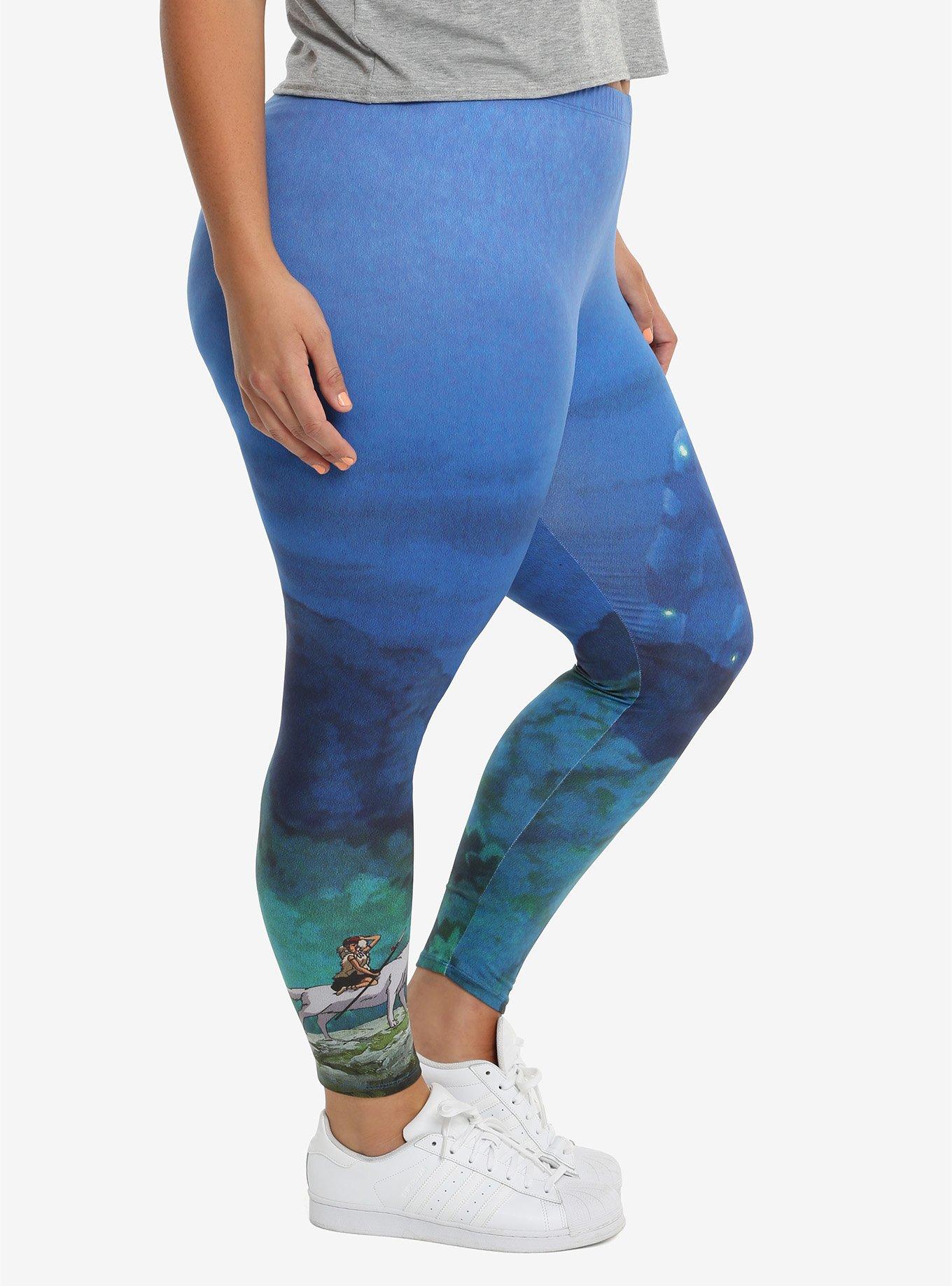 Studio Ghibli Princess Mononoke Forest Spirit Leggings Plus Size, , alternate