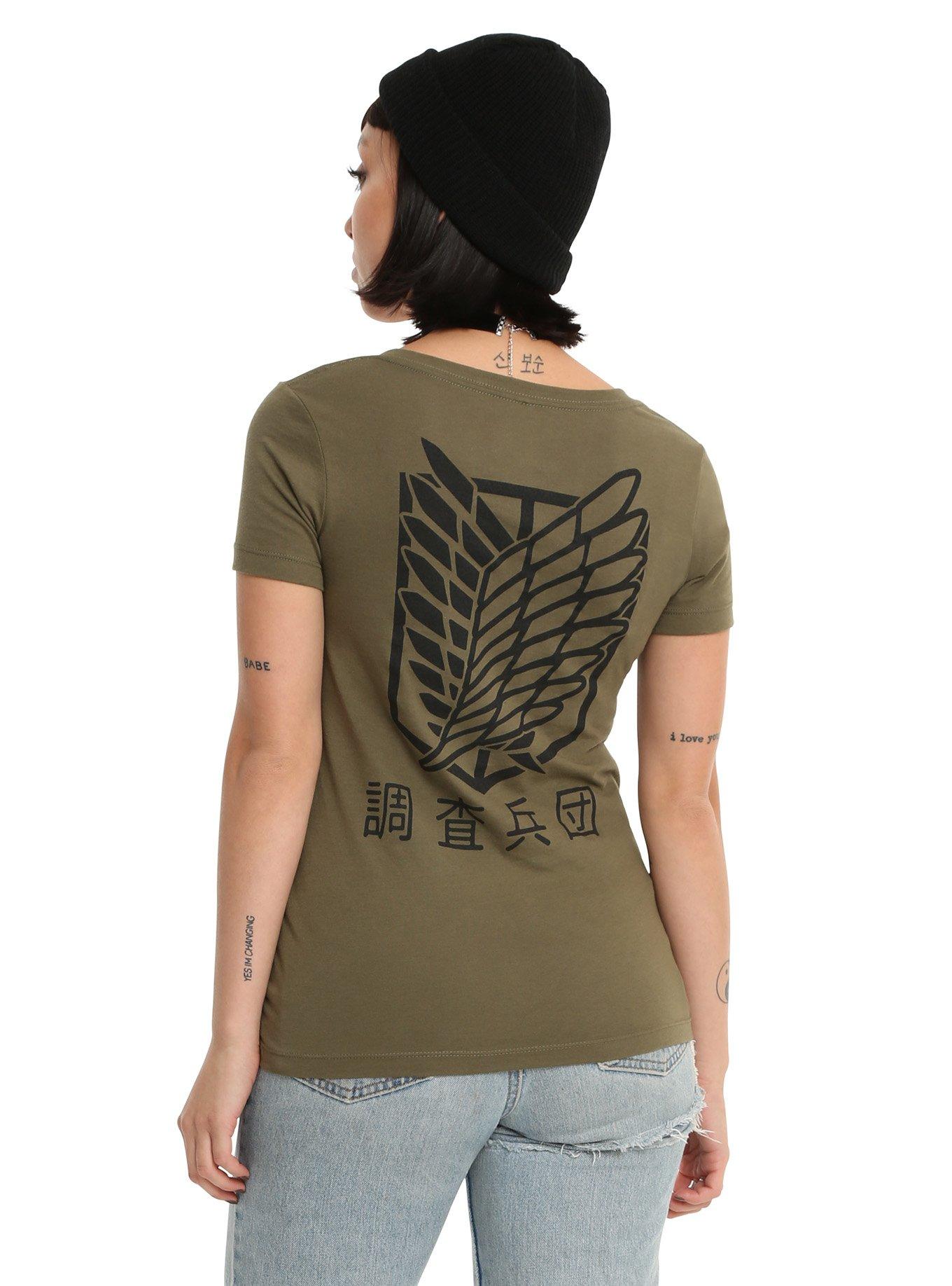 Attack On Titan Wings Of Freedom Scouting Regiment Girls T-Shirt, , alternate