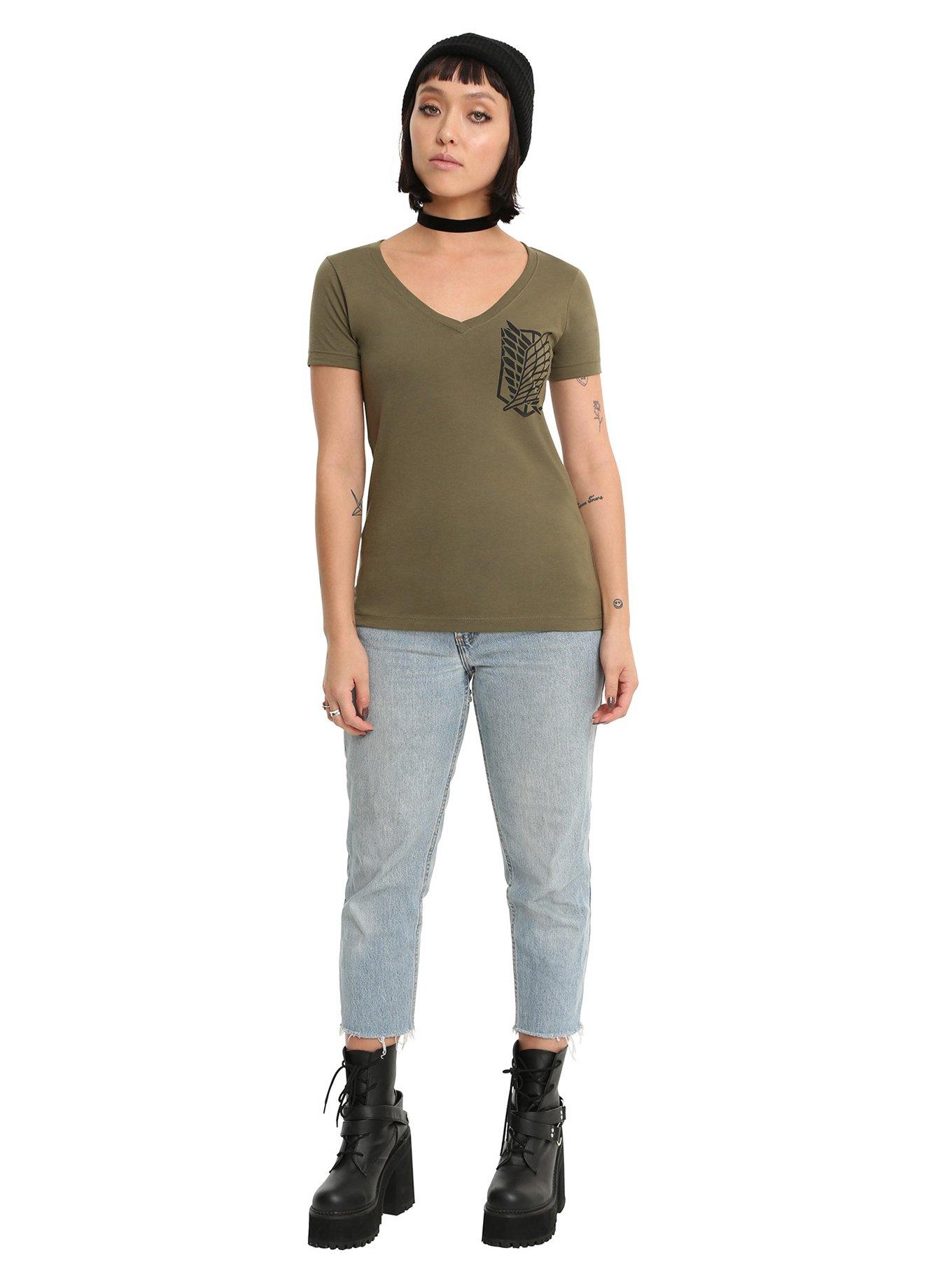 Attack On Titan Wings Of Freedom Scouting Regiment Girls T-Shirt, , alternate