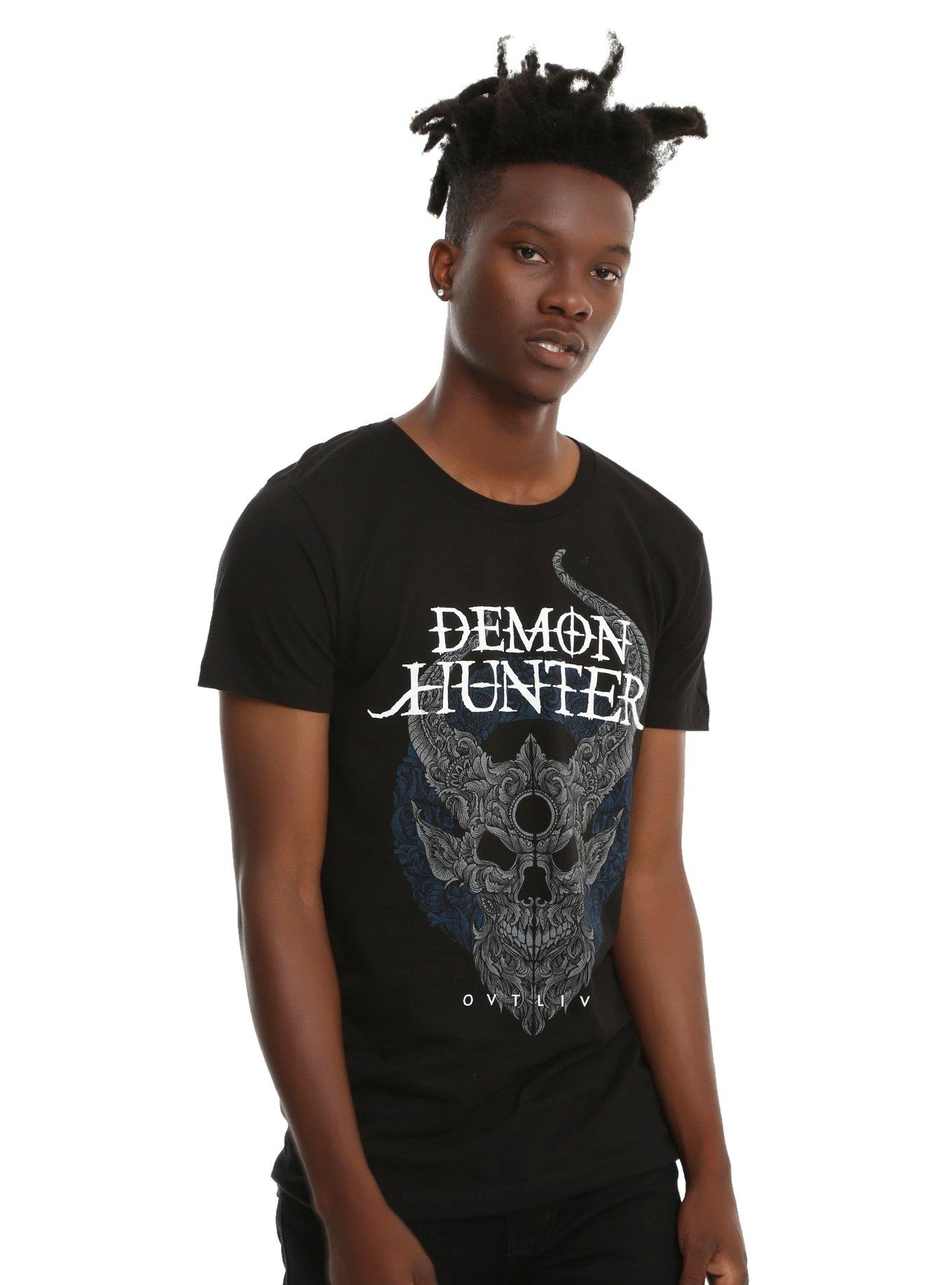 Demon Hunter Outlive Skull T-Shirt, , alternate