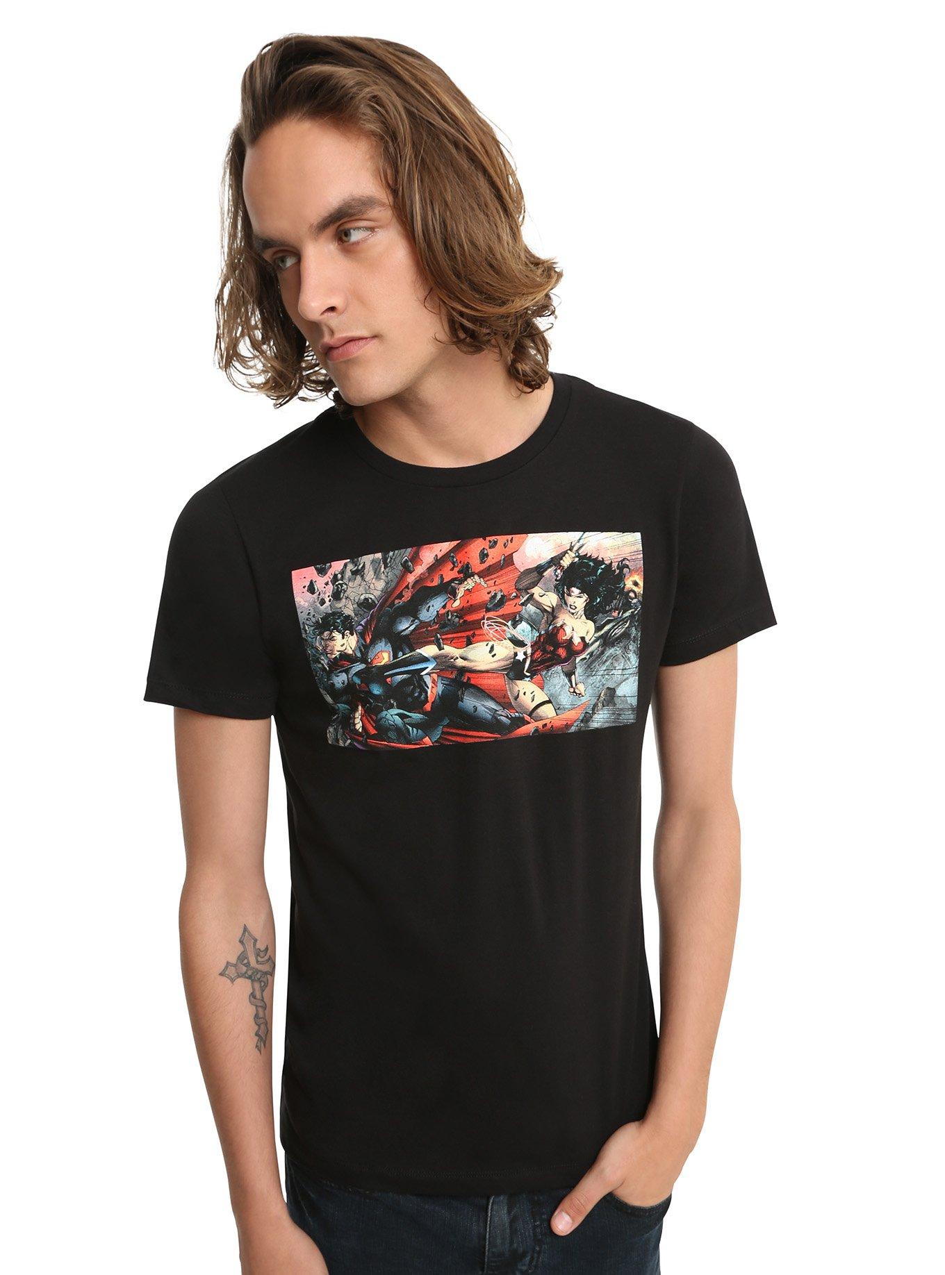 DC Comics Wonder Woman Superman Kick T-Shirt, , alternate