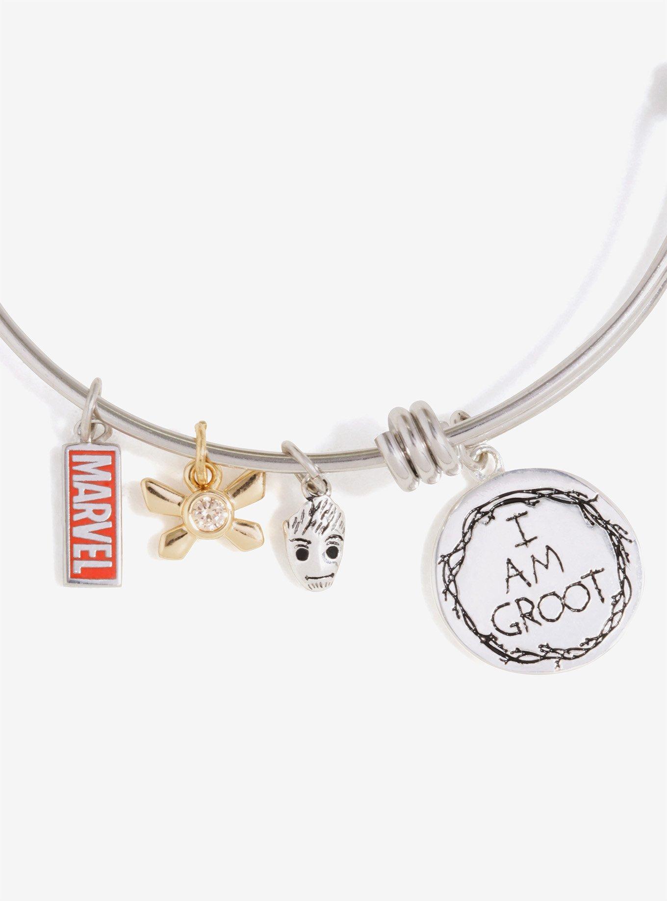 RockLove Marvel Guardians Of The Galaxy Groot Wire Charm Bracelet, , alternate