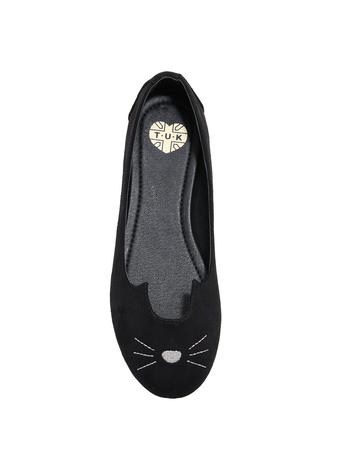 T.U.K. Black Kitty Flats, , alternate