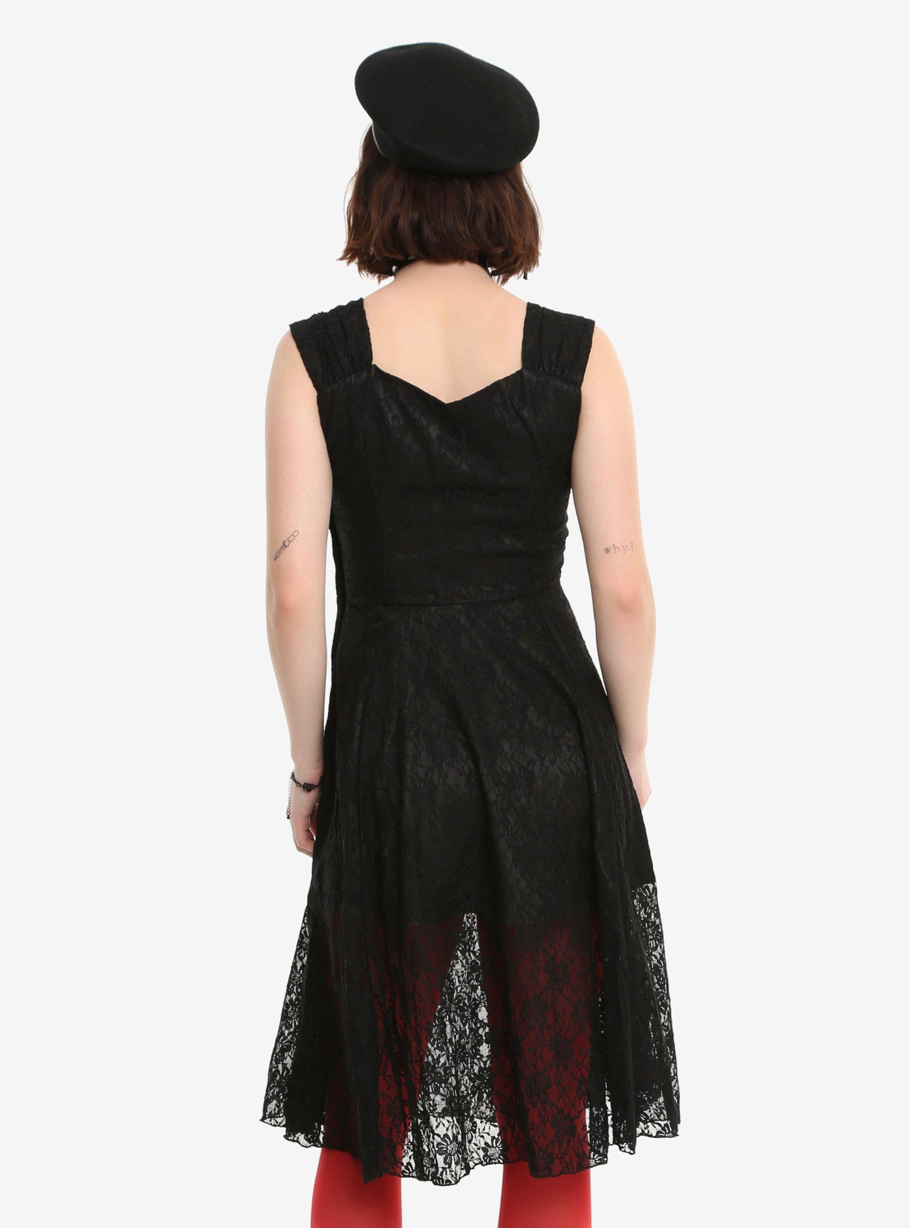 Black Lace Layered Dress, , alternate