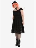 Black Lace Layered Dress Plus Size, , alternate