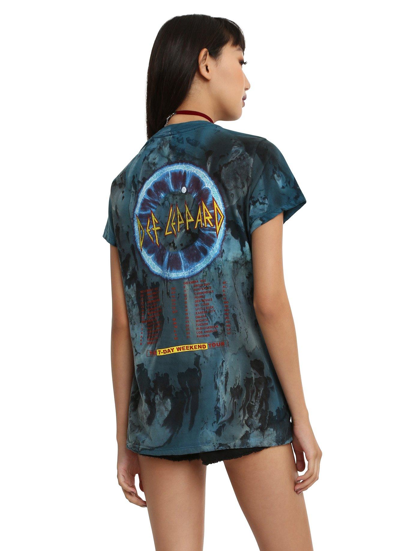 Def Leppard Adrenalize Tour Tie Dye Girls T-Shirt, , alternate
