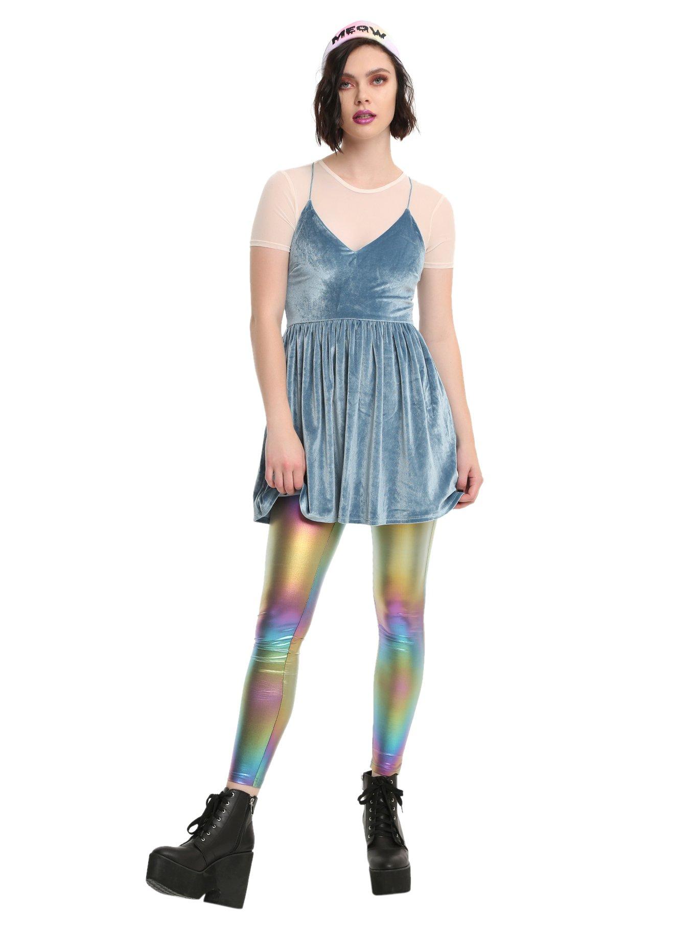 Metallic Rainbow Leggings, , alternate