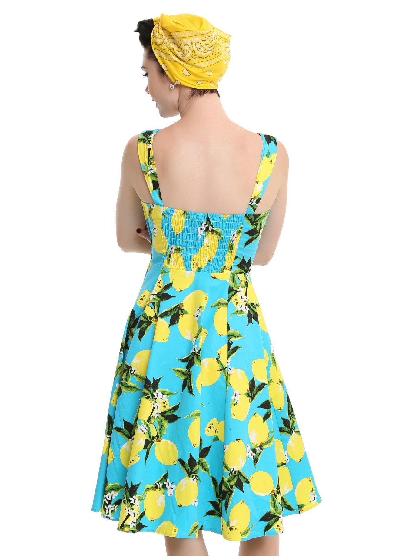 Lemon Turquoise Swing Dress, , alternate