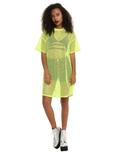 Neon Green Fishnet Dress, , alternate