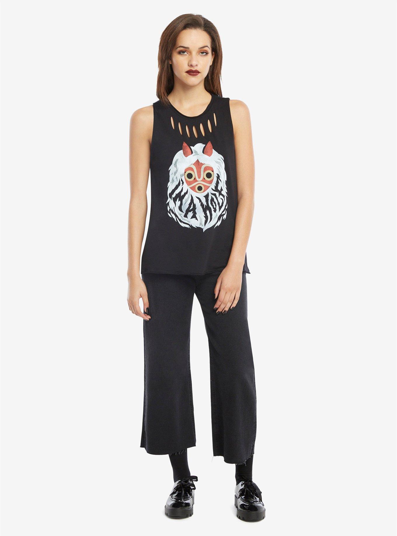 Her Universe Studio Ghibli Princess Mononoke Wolf Girls Muscle Top, , alternate