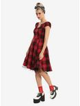 Red Plaid Swing Dress, , alternate