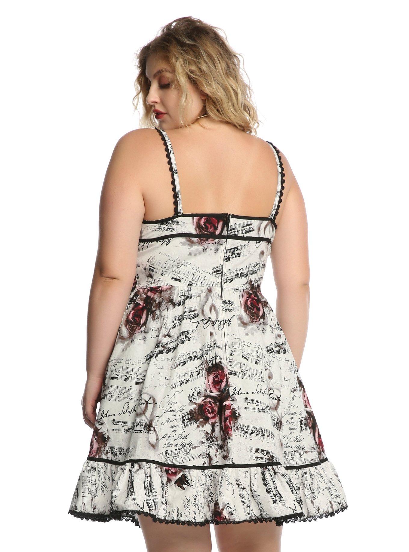 Floral Music Dress Plus Size, , alternate