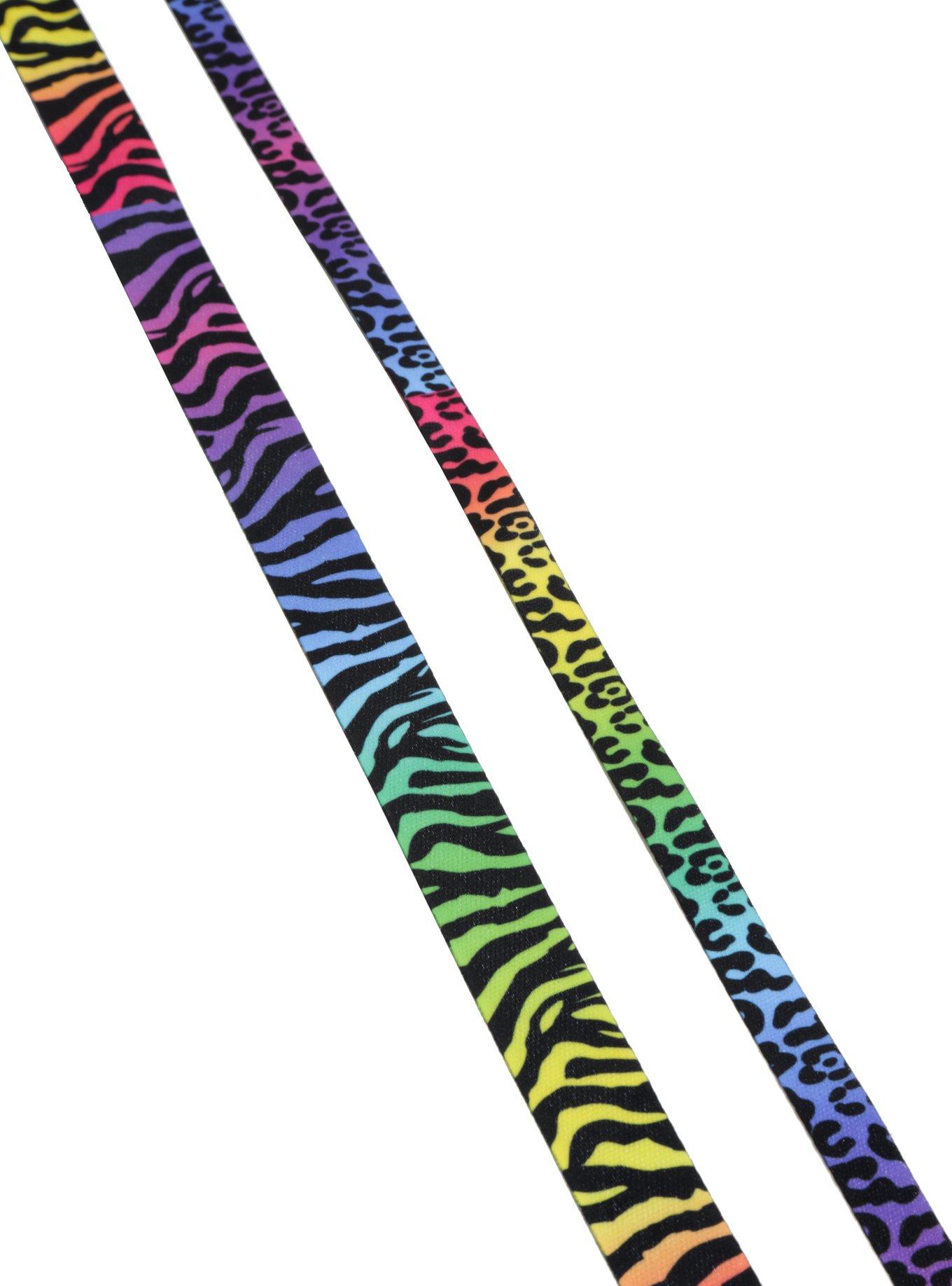 Rainbow Jungle Pattern Shoe Lace Set, , alternate