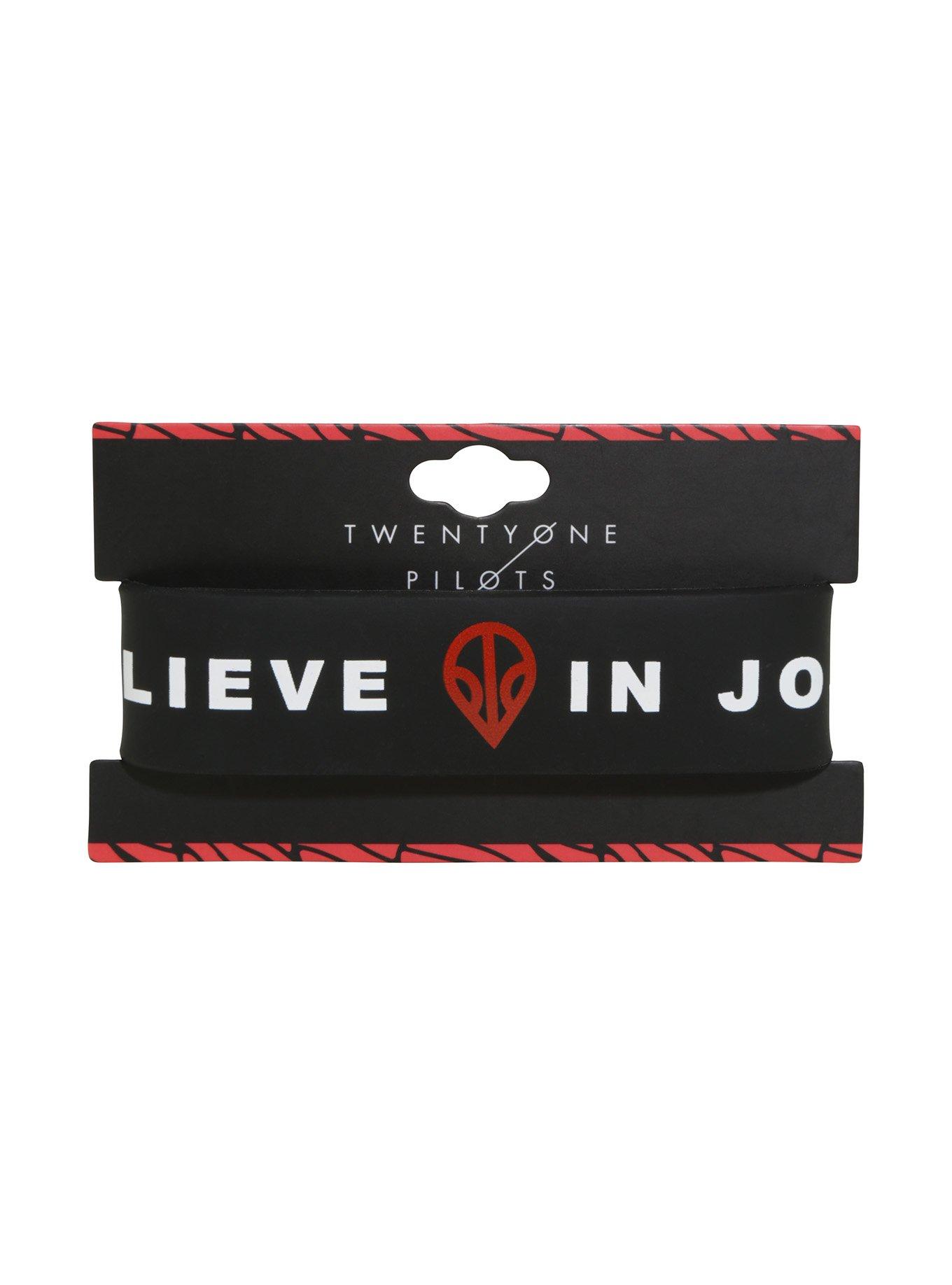 Twenty One Pilots I Believe In Josh Dun Rubber Bracelet, , alternate