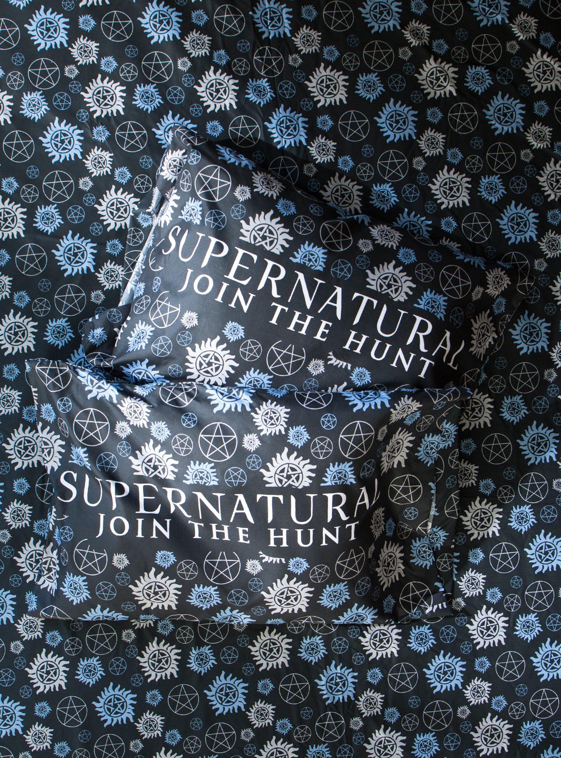 Supernatural Symbols Microfiber Full Sheet Set, , alternate