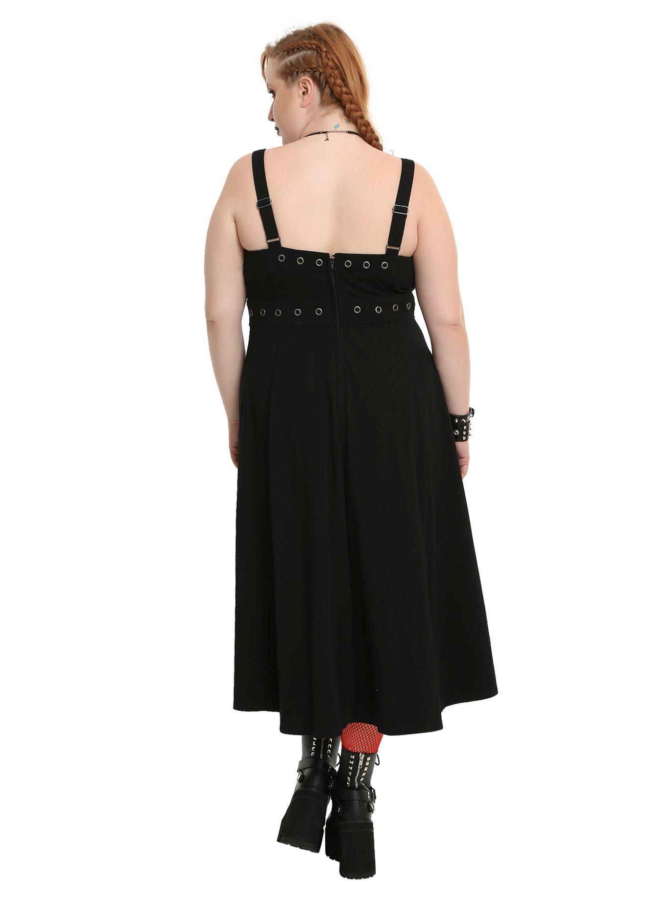 Tripp Hematite Grommet Hi-Low Dress Plus Size, , alternate