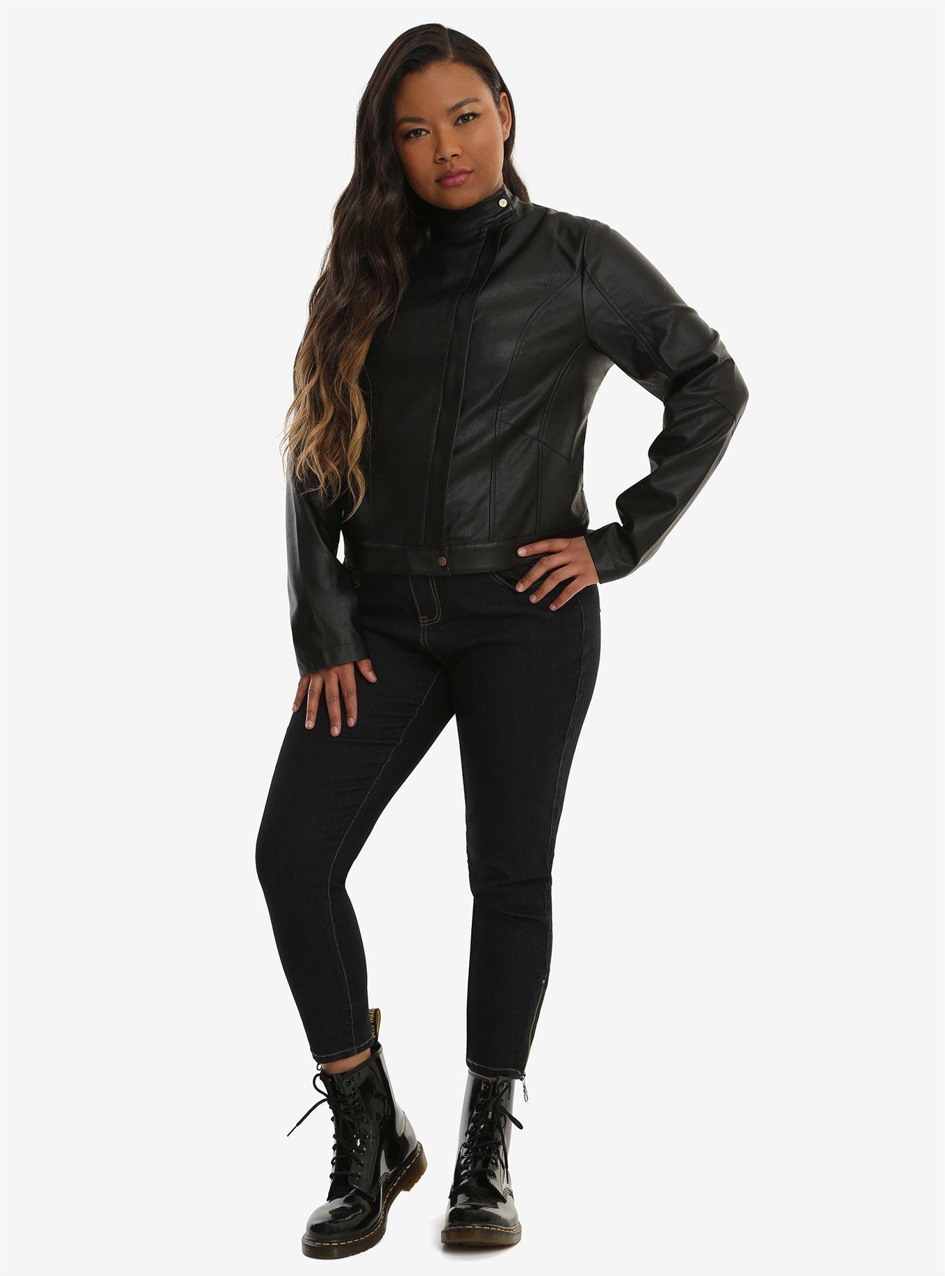 DC Comics Justice League Wonder Woman Faux Leather Jacket Plus Size, , alternate