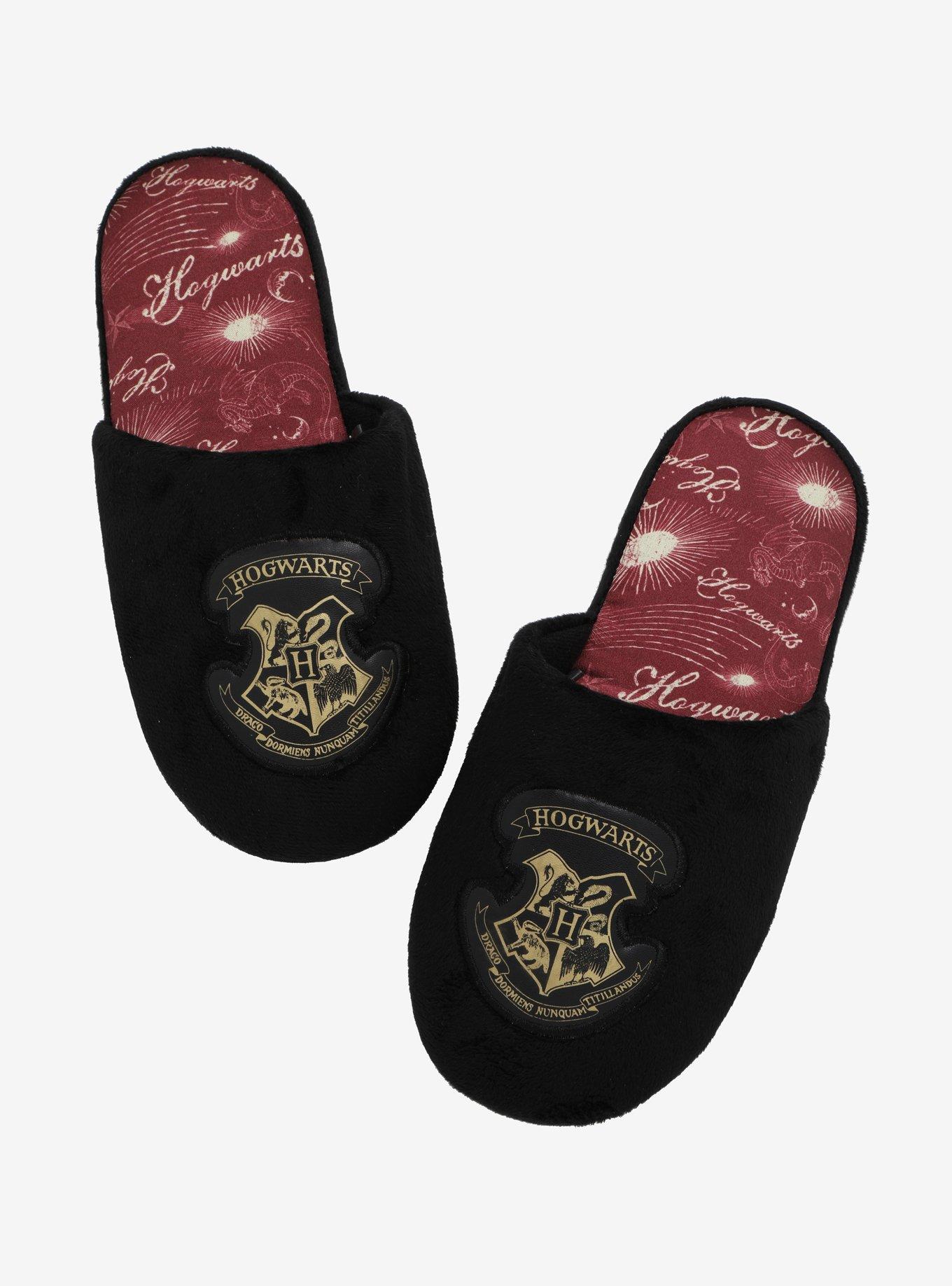 Harry Potter Hogwarts Slippers, BLACK, alternate