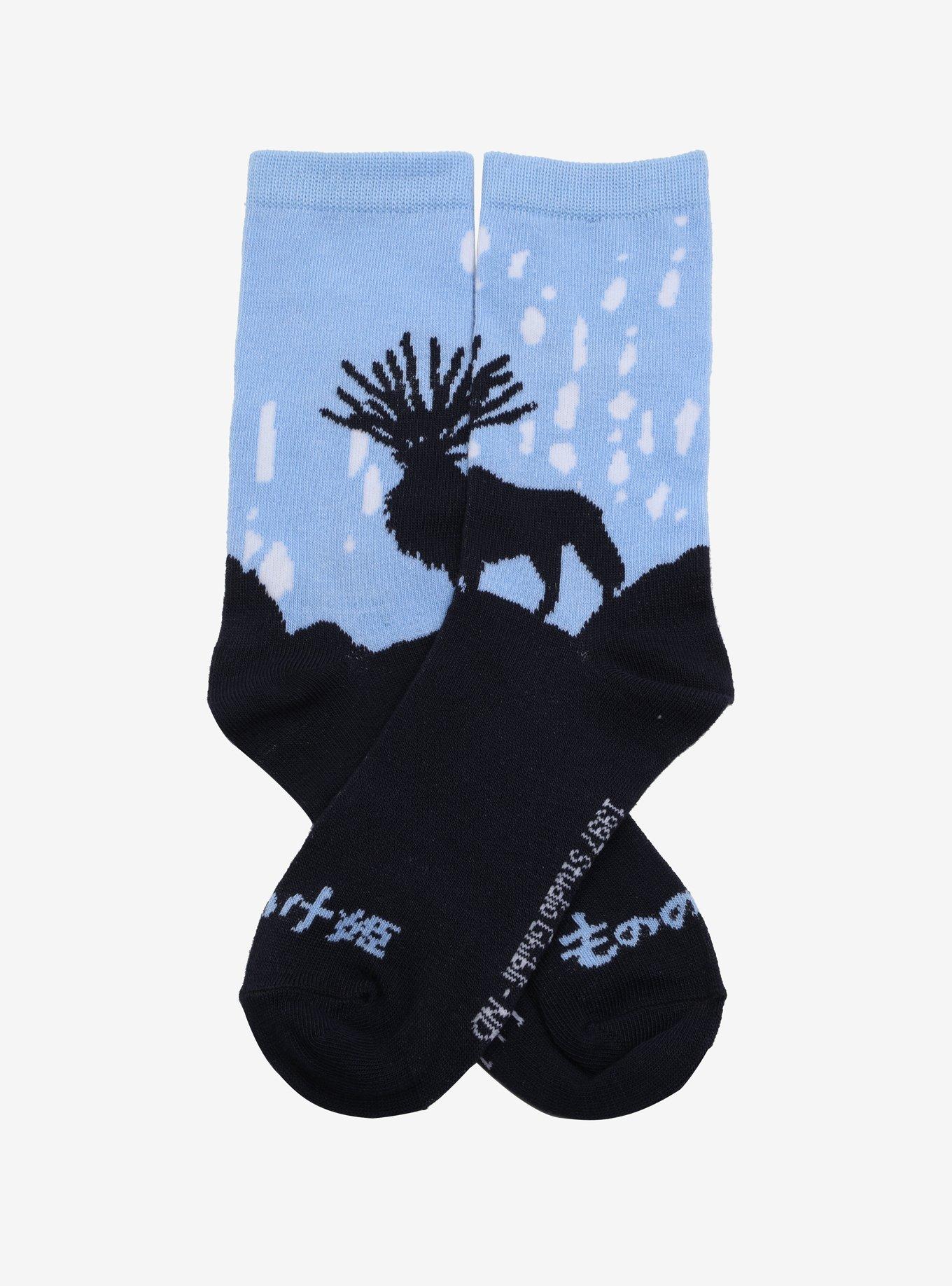 Studio Ghibli Princess Mononoke Shishigami Crew Socks, , alternate