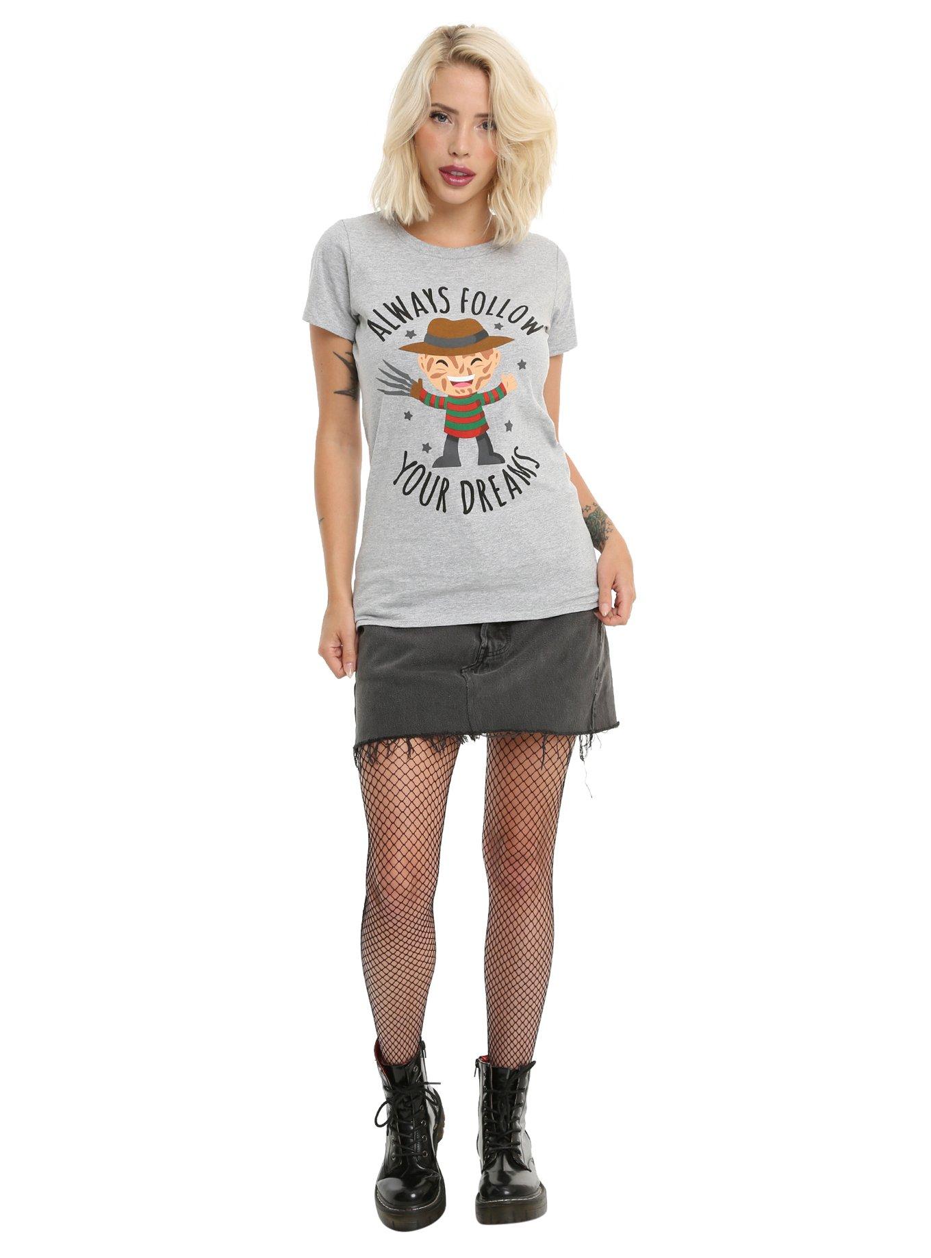 A Nightmare On Elm Street Always Follow Your Dreams Girls T-Shirt, , alternate