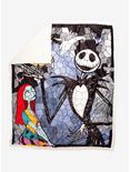 The Nightmare Before Christmas Jack & Sally Stained Glass Sherpa Throw Blanket, , alternate