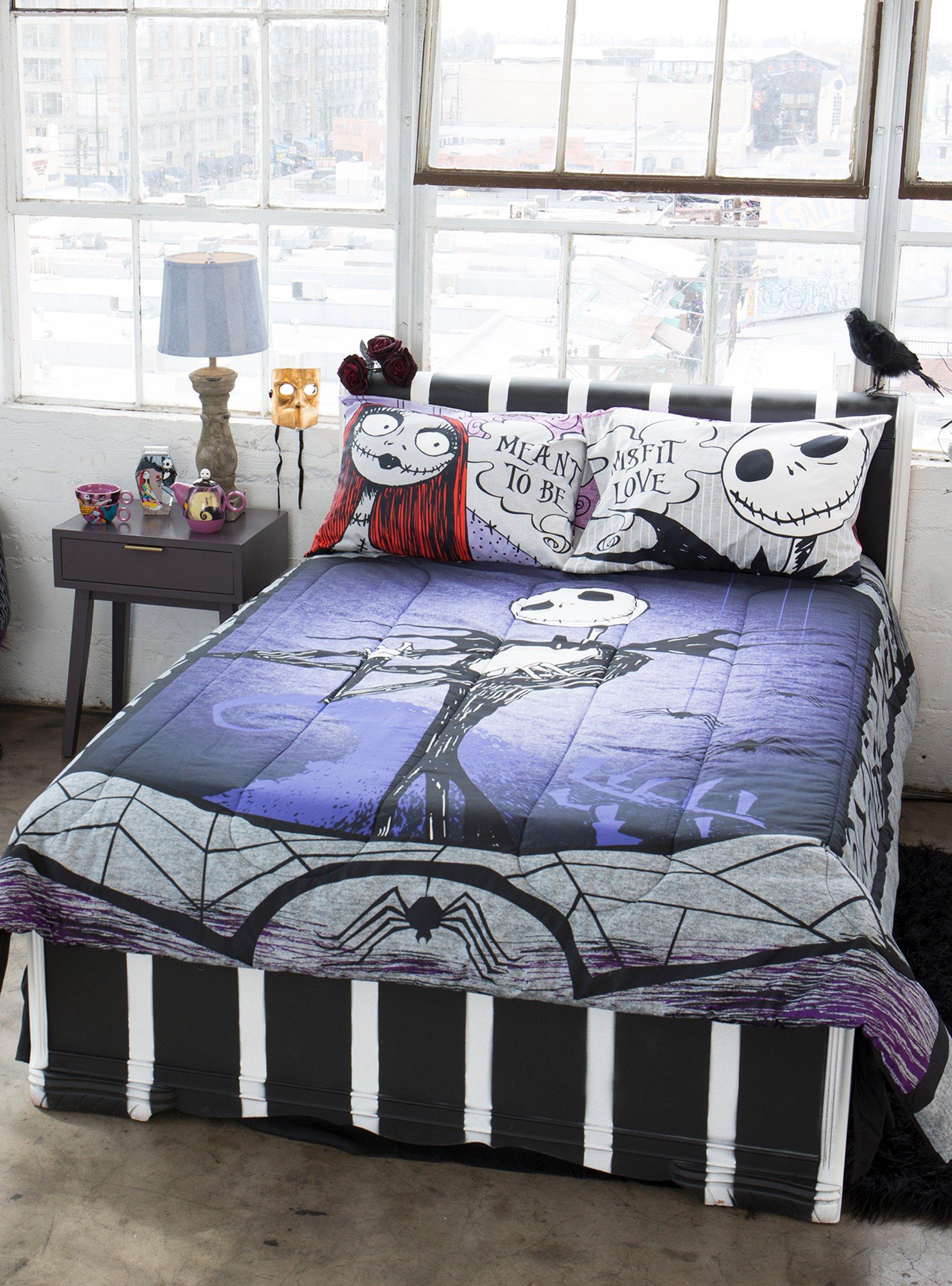 The Nightmare Before Christmas Jack & Sally Misfit Love Pillowcase Set, , alternate