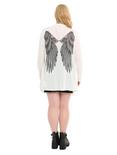 White Angel Wing Girls Cardigan Plus Size, , alternate