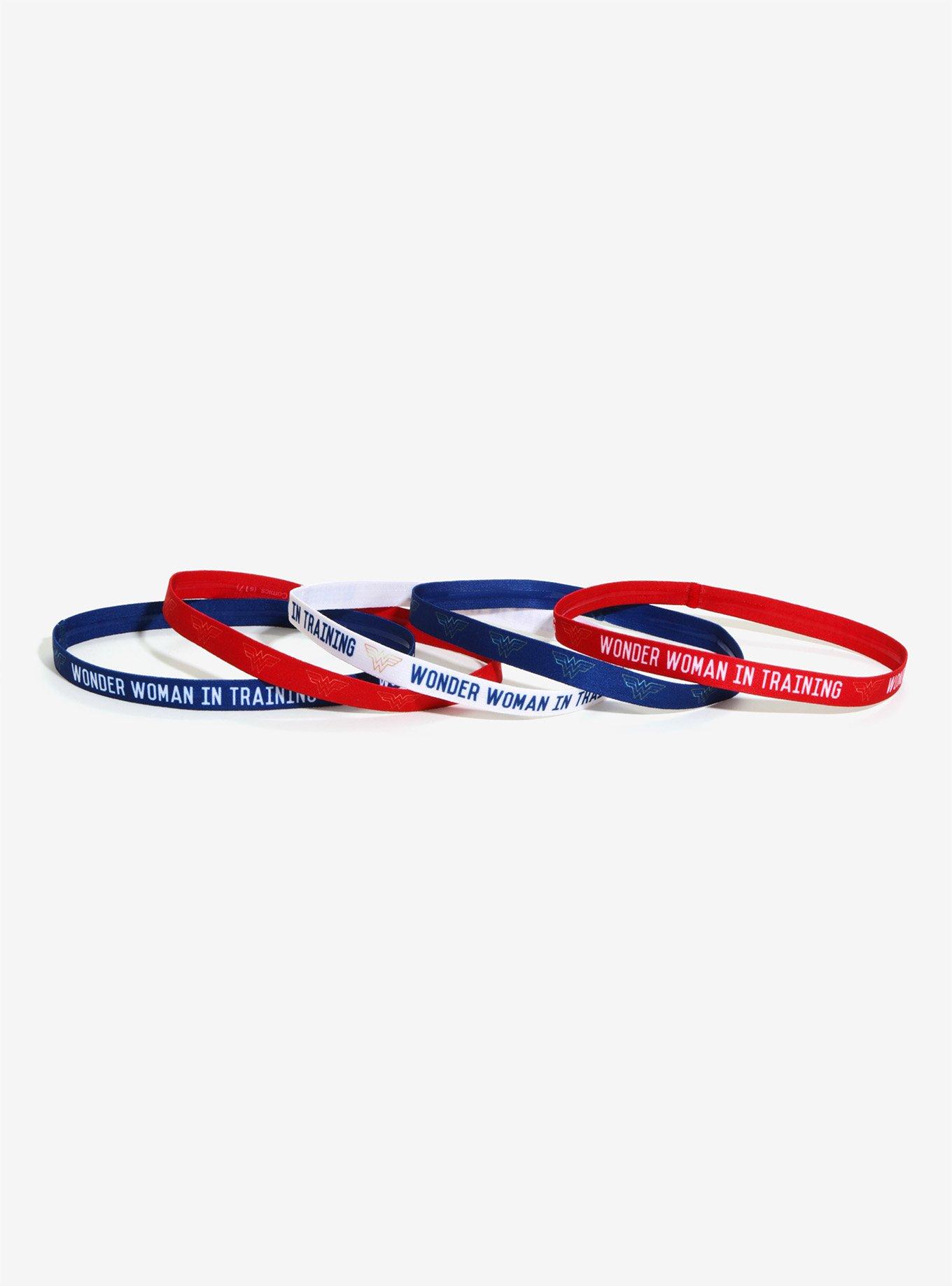 DC Comics Wonder Woman Elastic Active Headband Set, , alternate