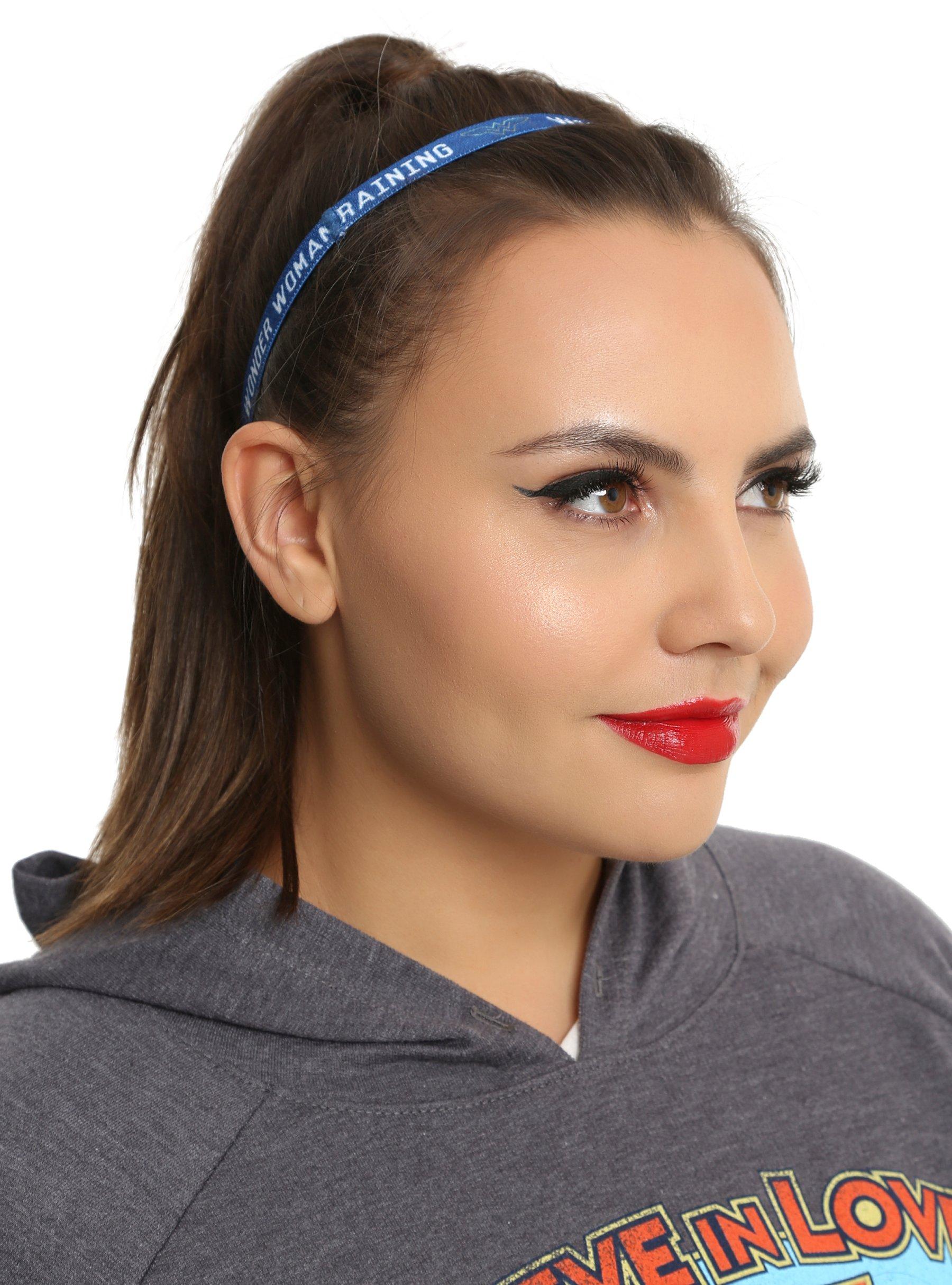 DC Comics Wonder Woman Elastic Active Headband Set, , alternate