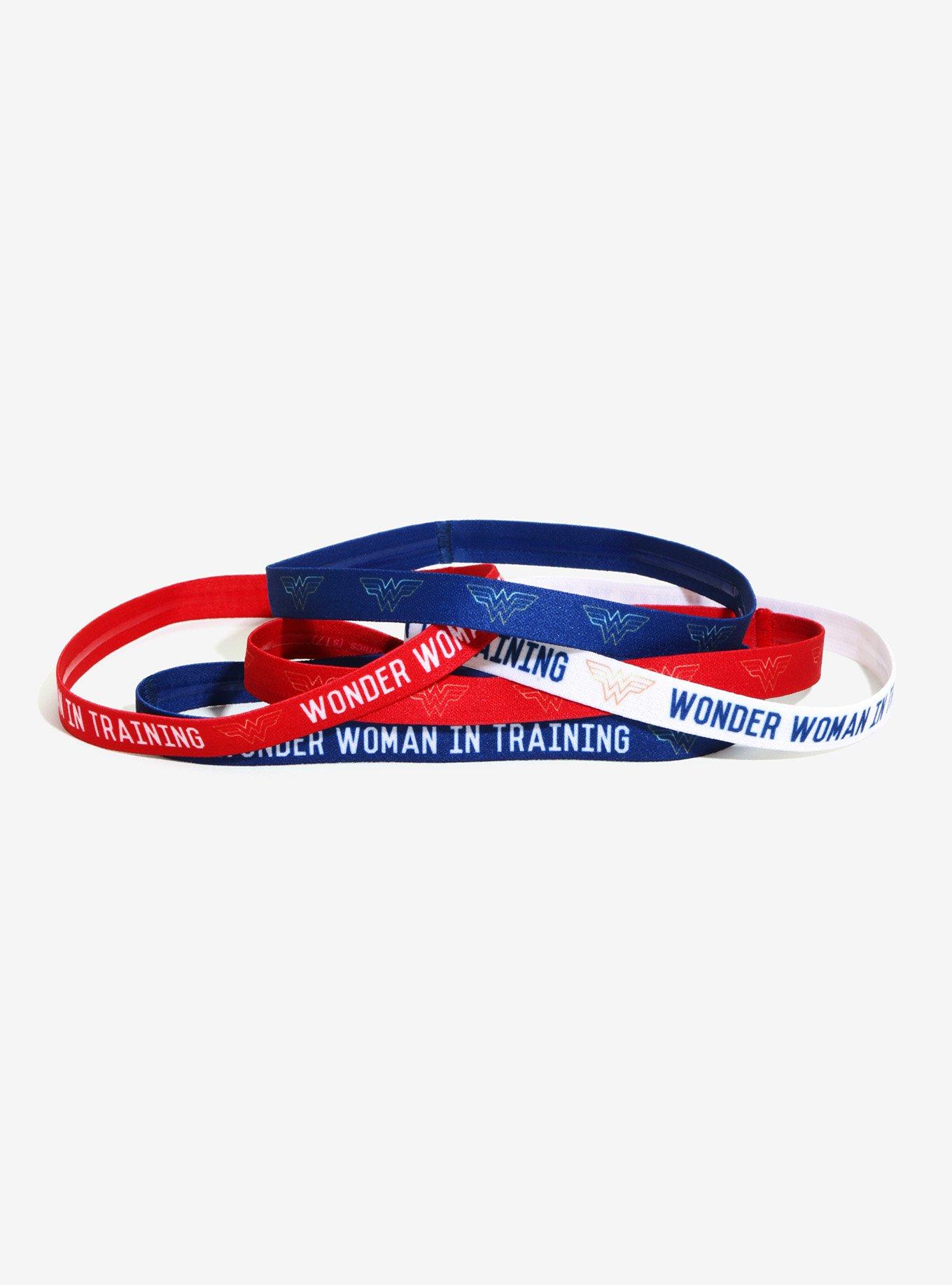 DC Comics Wonder Woman Elastic Active Headband Set, , alternate