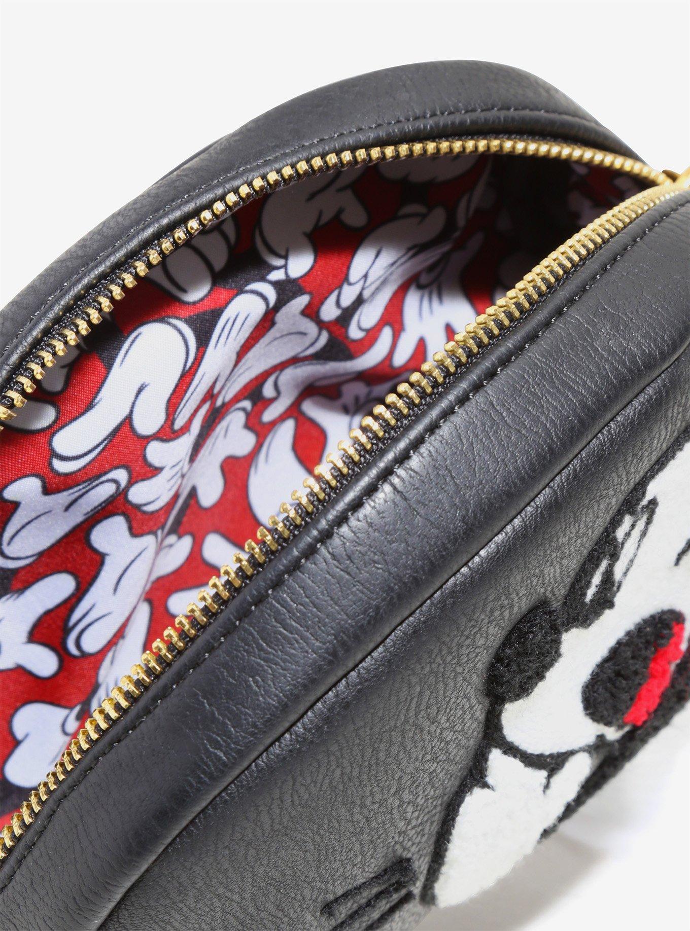 Loungefly Disney Mickey Mouse Chenille Patch Makeup Bag, , alternate