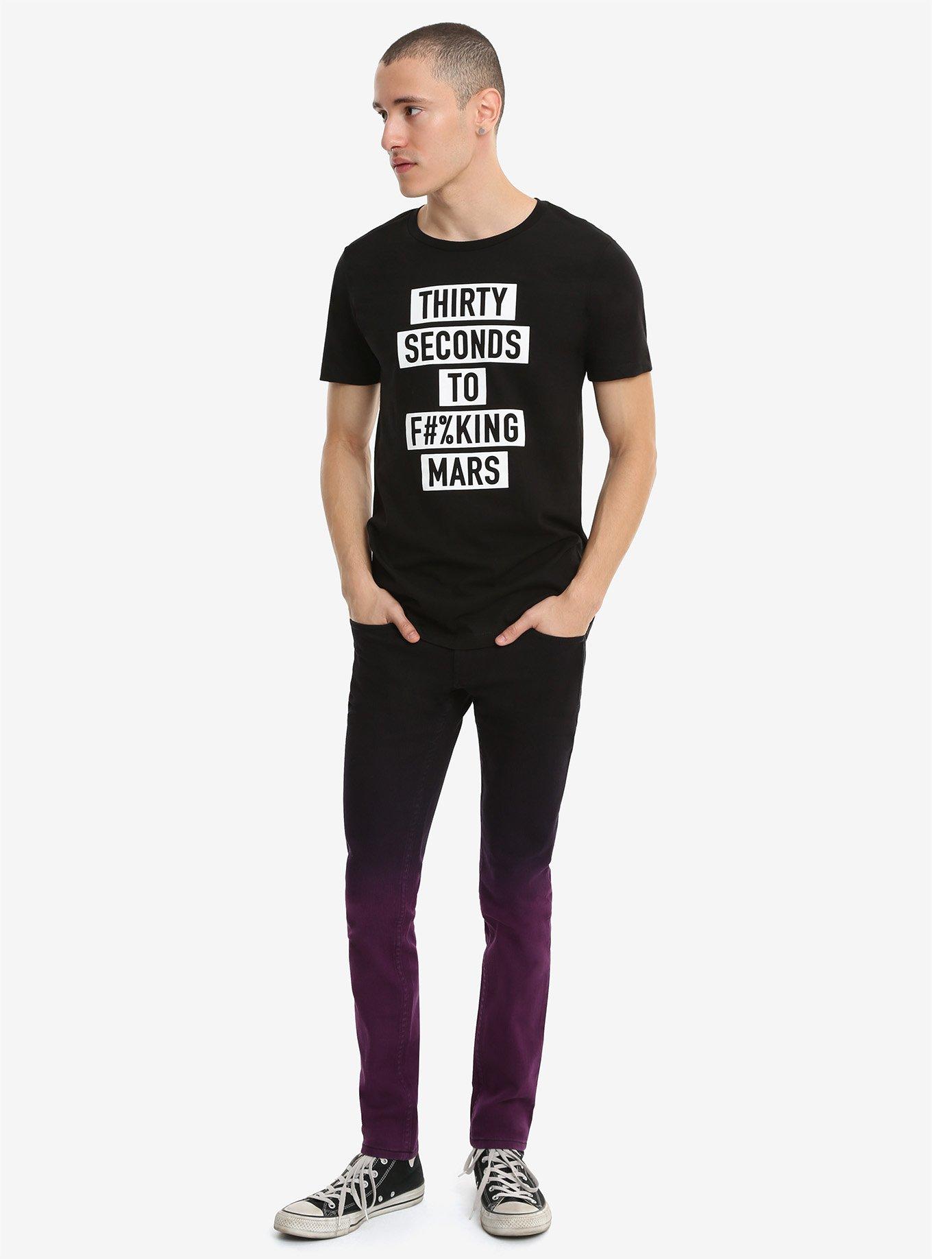 XXX RUDE Black & Purple Ombre Skinny Jeans, , alternate