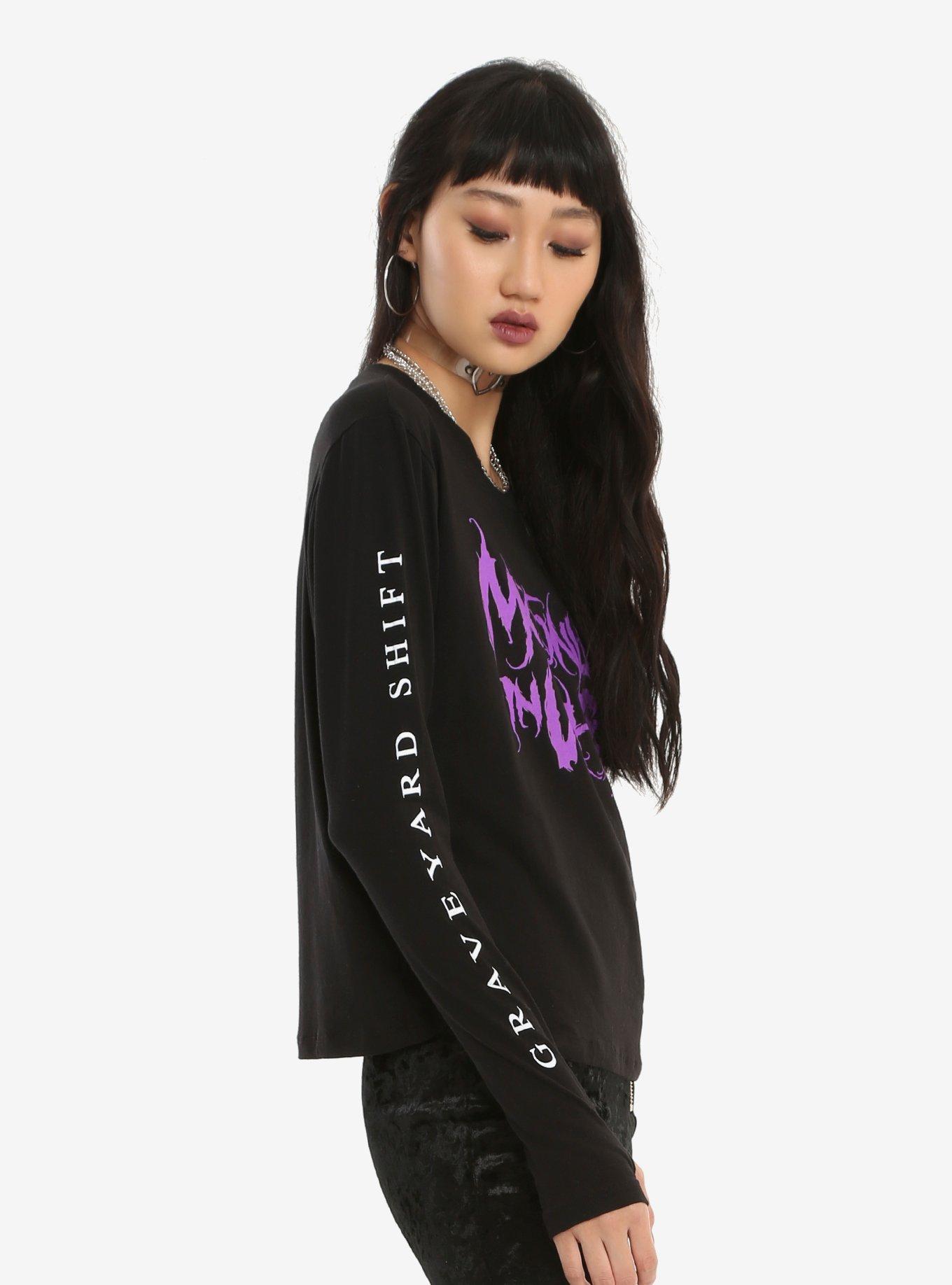 Motionless In White Purple Logo Girls Long-Sleeve T-Shirt, , alternate