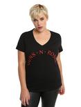 Guns N' Roses Skull Cross Girls T-Shirt Plus Size, , alternate