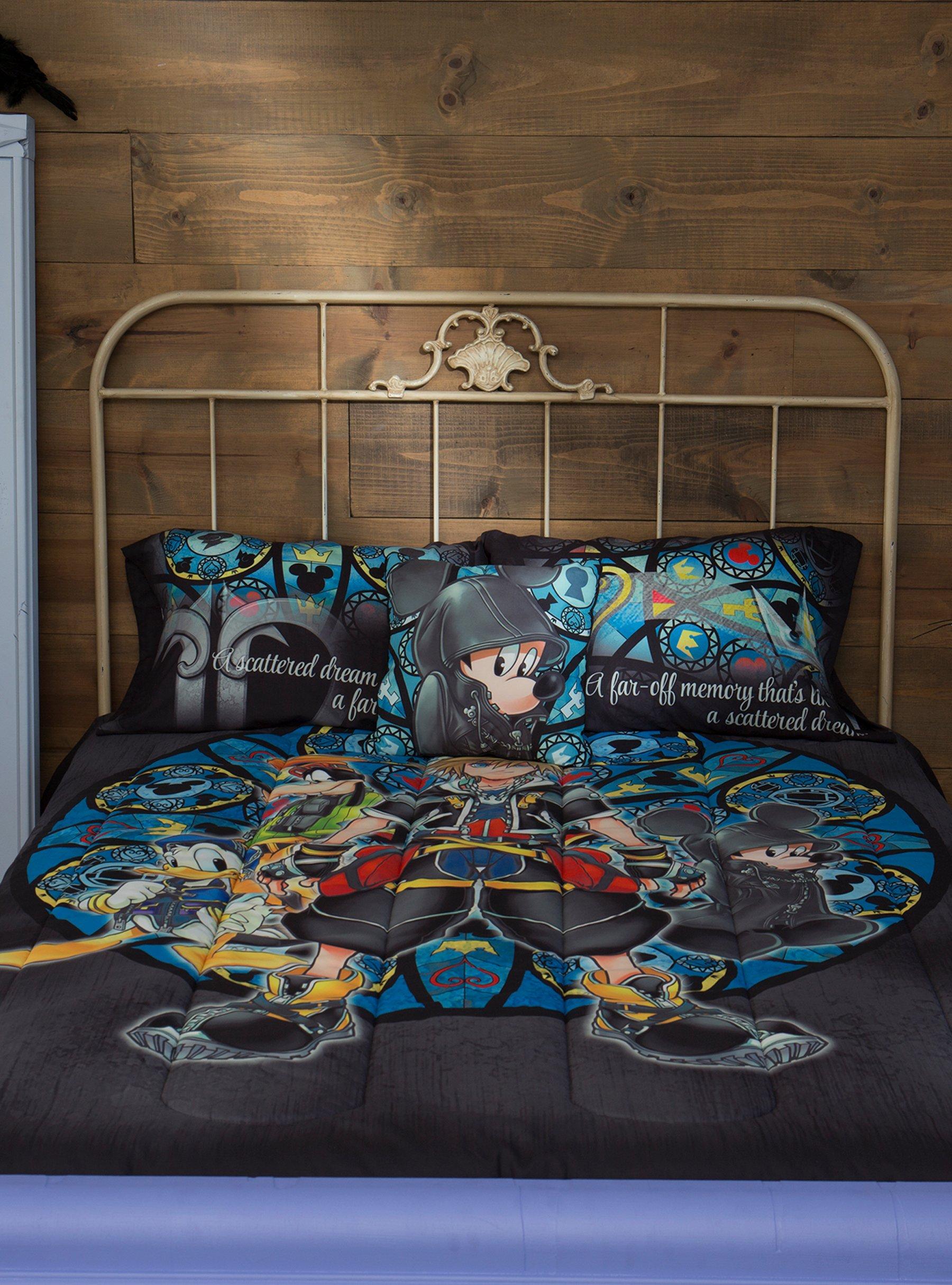 Disney Kingdom Hearts Stained Glass Full/Queen Comforter, , alternate
