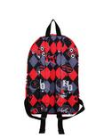 DC Comics Harley Quinn Argyle Print Backpack, , alternate