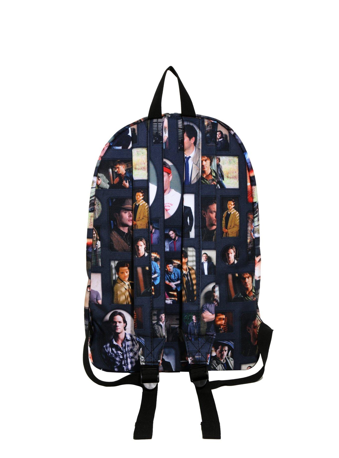 Supernatural Photo Collage Print Backpack, , alternate