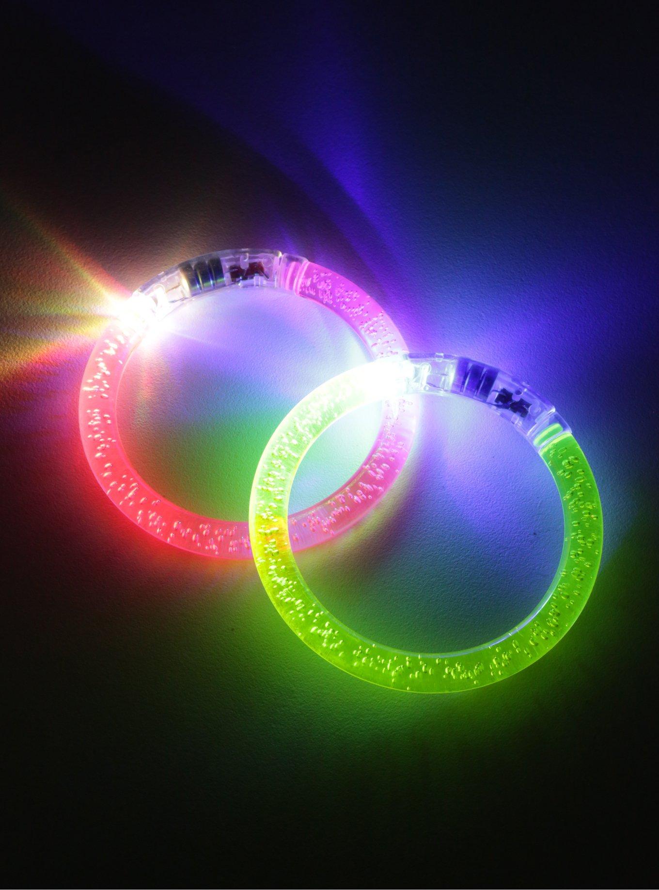 Blinking LED Neon Bracelet Set, , alternate