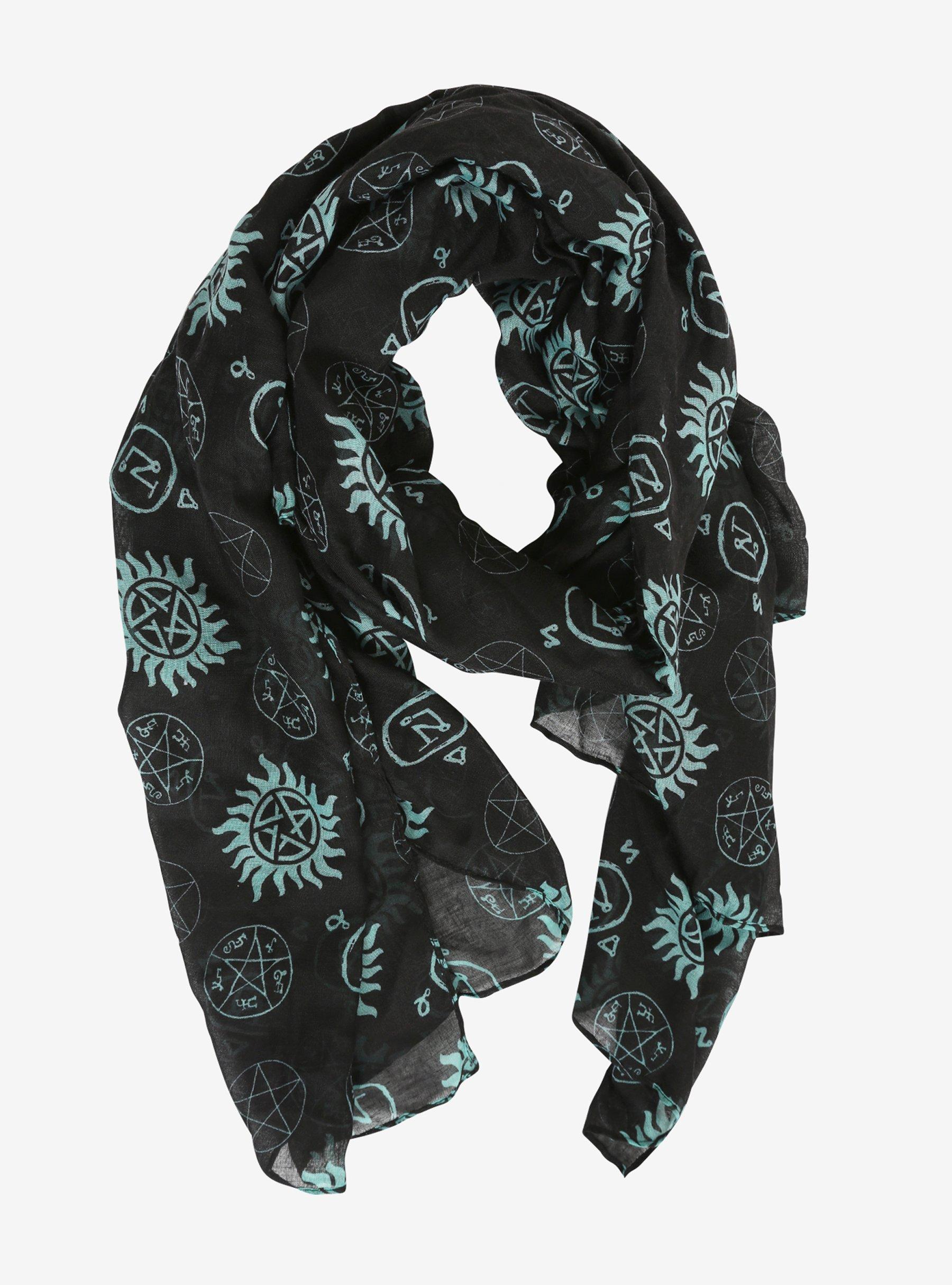 Supernatural Symbols Oblong Scarf, , alternate