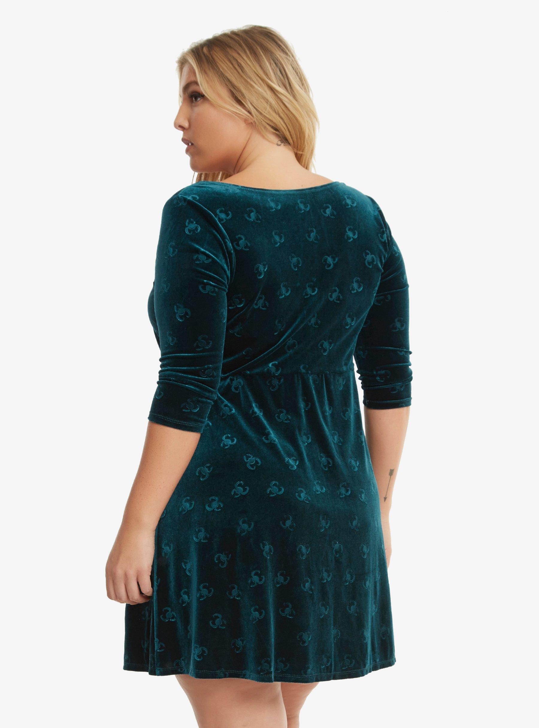 Marvel Loki Velvet Embossed Dress Plus Size, , alternate